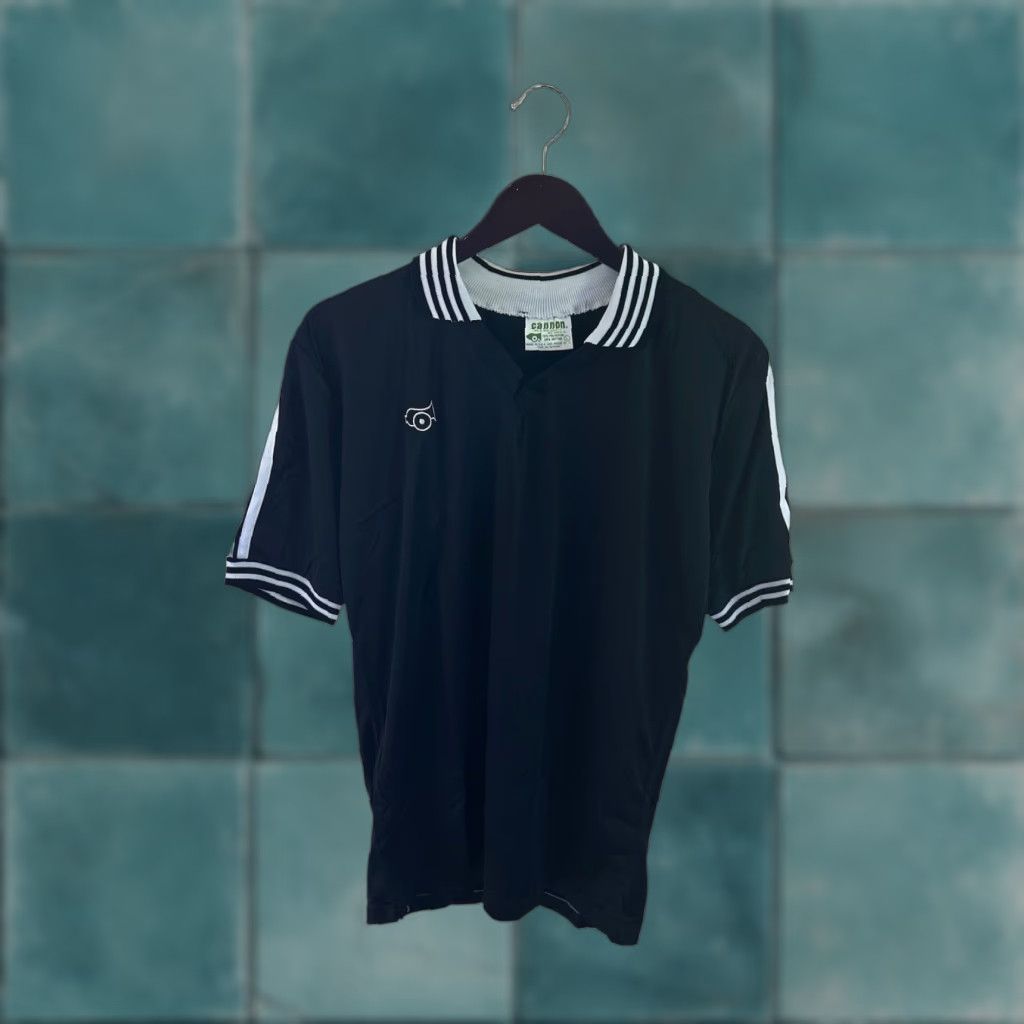 Canon VINTAGE cannon soccer polo shirt Mens L black US 80s deadstock NWOT polo shirt Mens L black US 80s deadstock NWOT Size US L / EU 52-54 / 3 - 1 Thumbnail