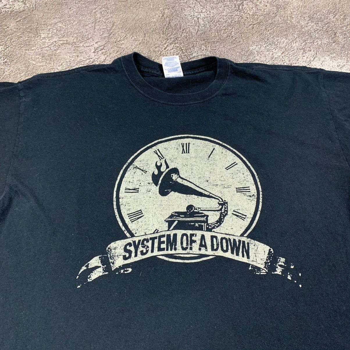 Vintage Vintage 90s Graphic Tee Band Graphic Clock Logo Grunge XL Size US XL / EU 56 / 4 - 3 Thumbnail