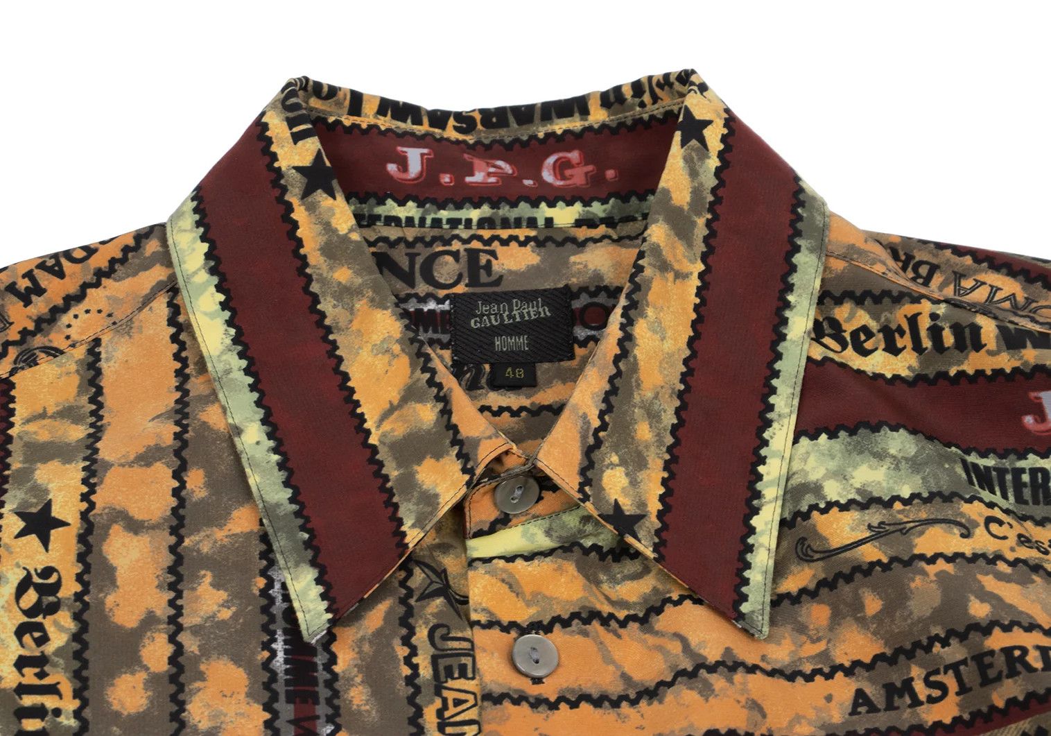 Jean Paul Gaultier Striped Logo Pattern Regular Collar Shirt Multi 48 Size US M / EU 48-50 / 2 - 3 Thumbnail