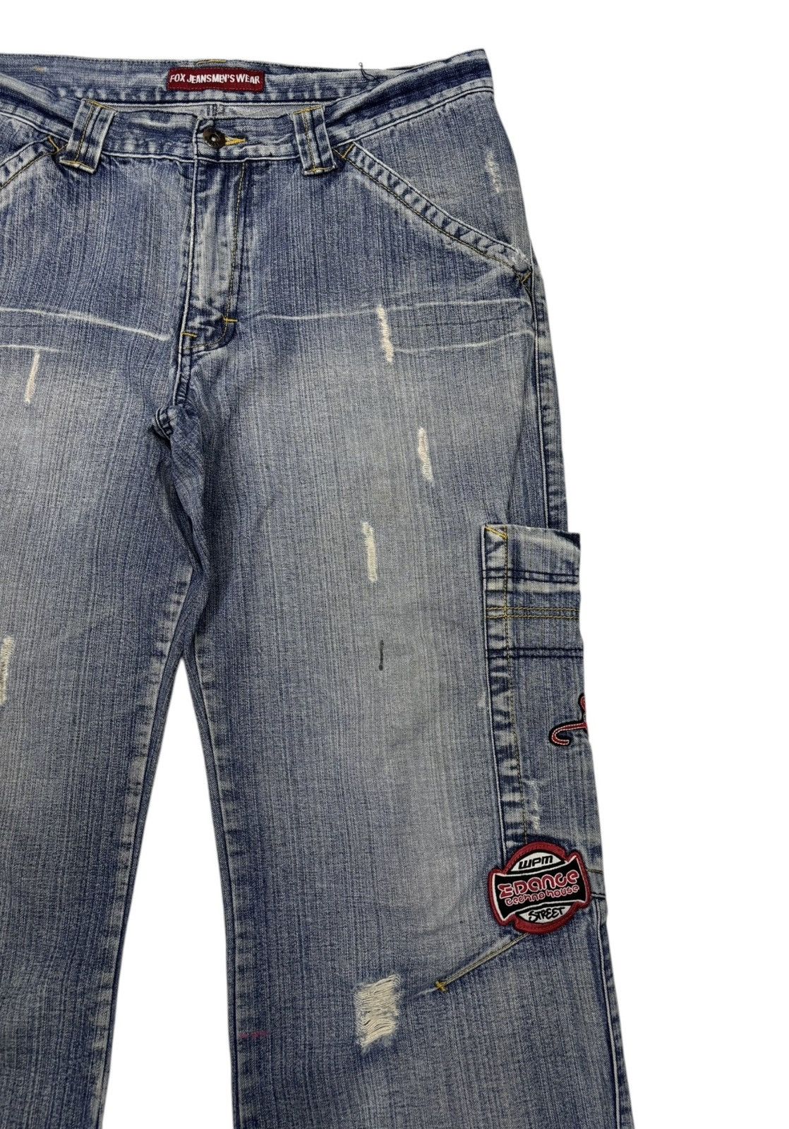 JNCO 🔥BAGGY JEANS MULTI POCKET DENIM FOX JEANS MENSWEAR HYPE Size US 35 - 9 Thumbnail