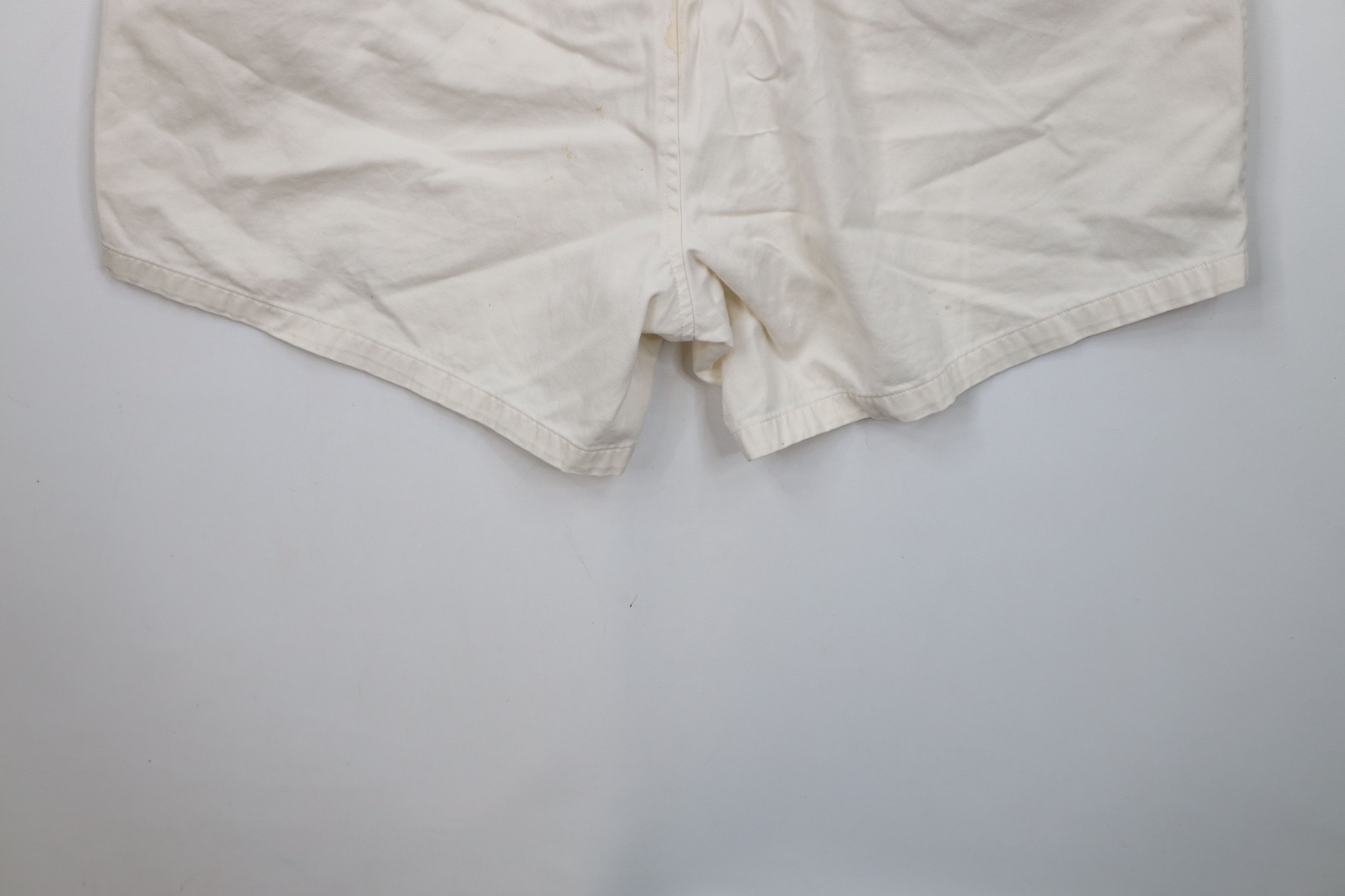 Nautica × Vintage Vintage 90s Nautica Above Knee Shorts Cream Cotton Size US 34 / EU 50 - 13 Thumbnail