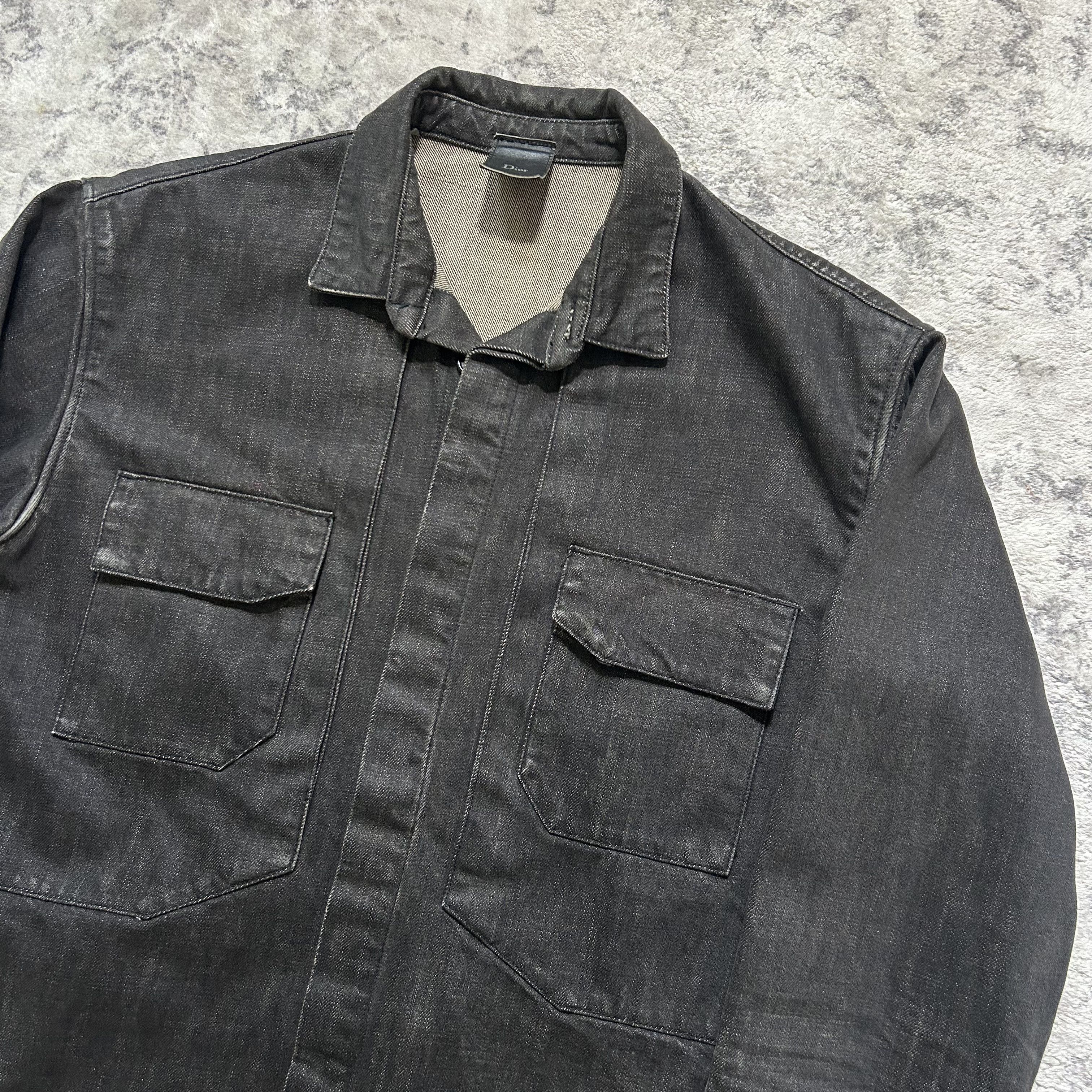 Dior Dior Homme SS03 Denim Work Shirt Jacket Size US M / EU 48-50 / 2 - 2 Thumbnail