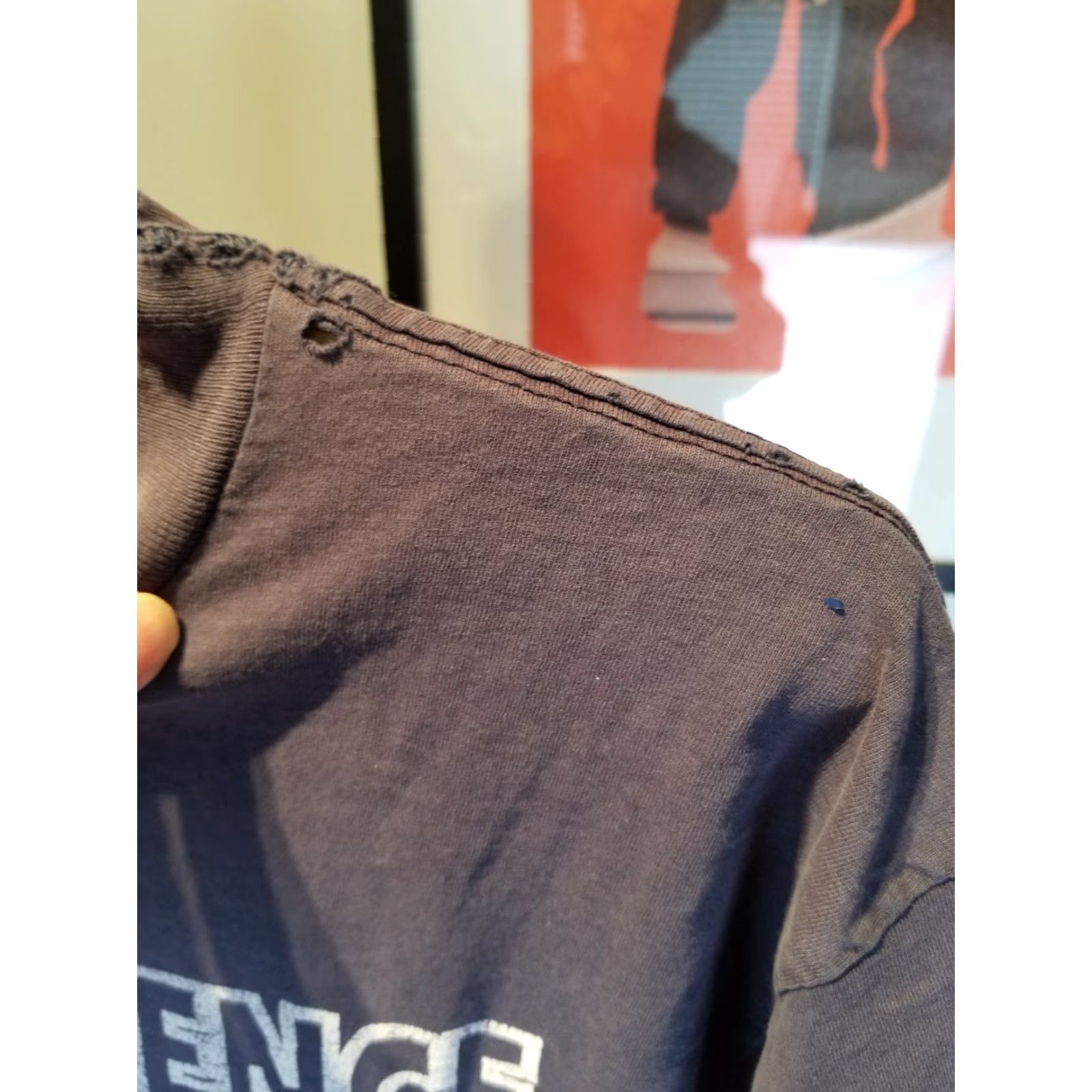 Vintage VINTAGE 90' ST-LAWRENCE COLLEGE Gradient Sun Faded Distressed T-Shirt SZ LARGE Mens T-Shirt Blue (Back) 29in Length 23in Chest See Detail Size US L / EU 52-54 / 3 - 7 Thumbnail