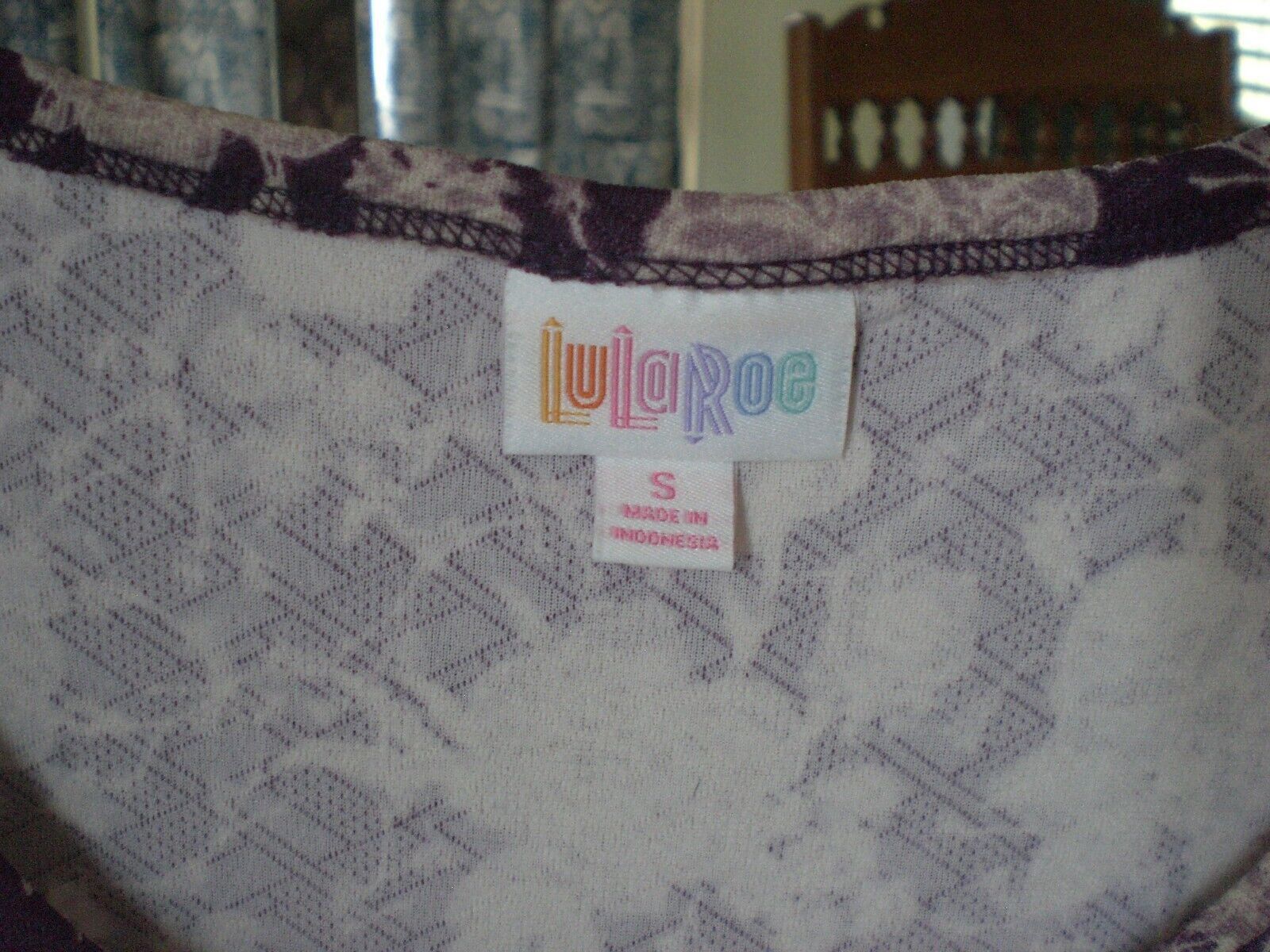 Other NWT LuLaRoe Nicole Dress Plum with Cream Floral SMALL Size S / US 4 / IT 40 - 4 Thumbnail