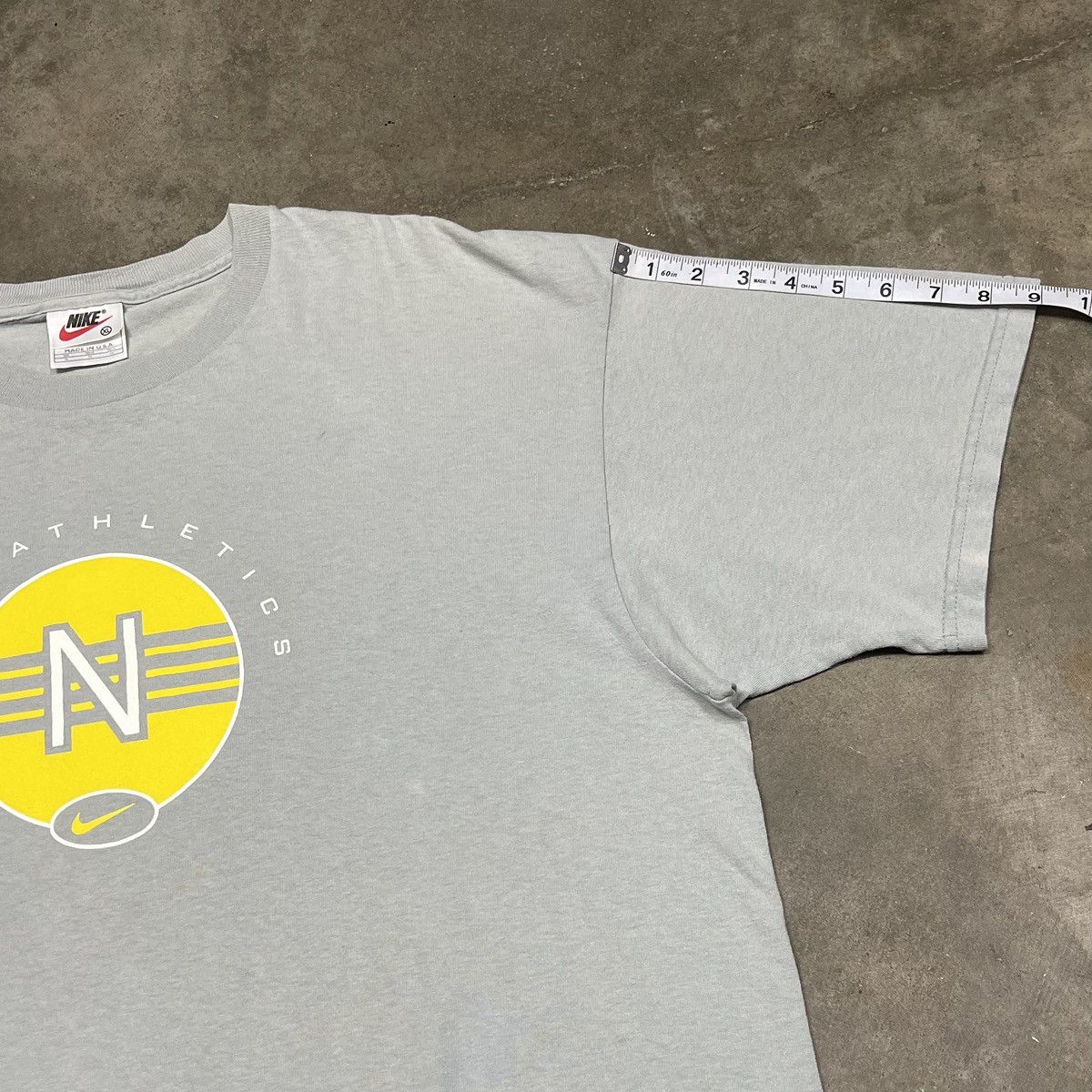 Nike Vintage 90s Nike Athletics T Shirt Made In USA Size US XL / EU 56 / 4 - 6 Thumbnail