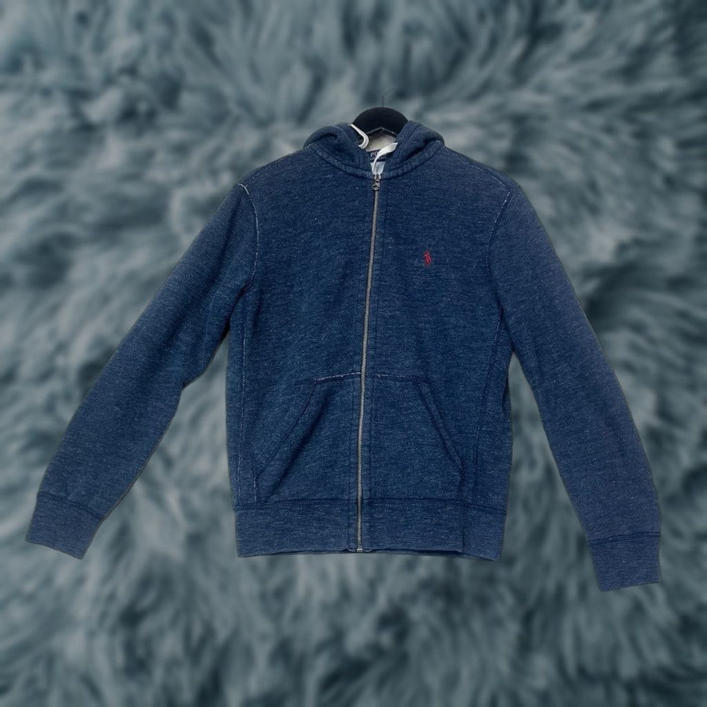 Polo Ralph Lauren Polo Ralph Lauren Hoodie Full Zip Mens Size Small Navy Blue Logo Heavy Cotton Size US S / EU 44-46 / 1 - 1 Thumbnail