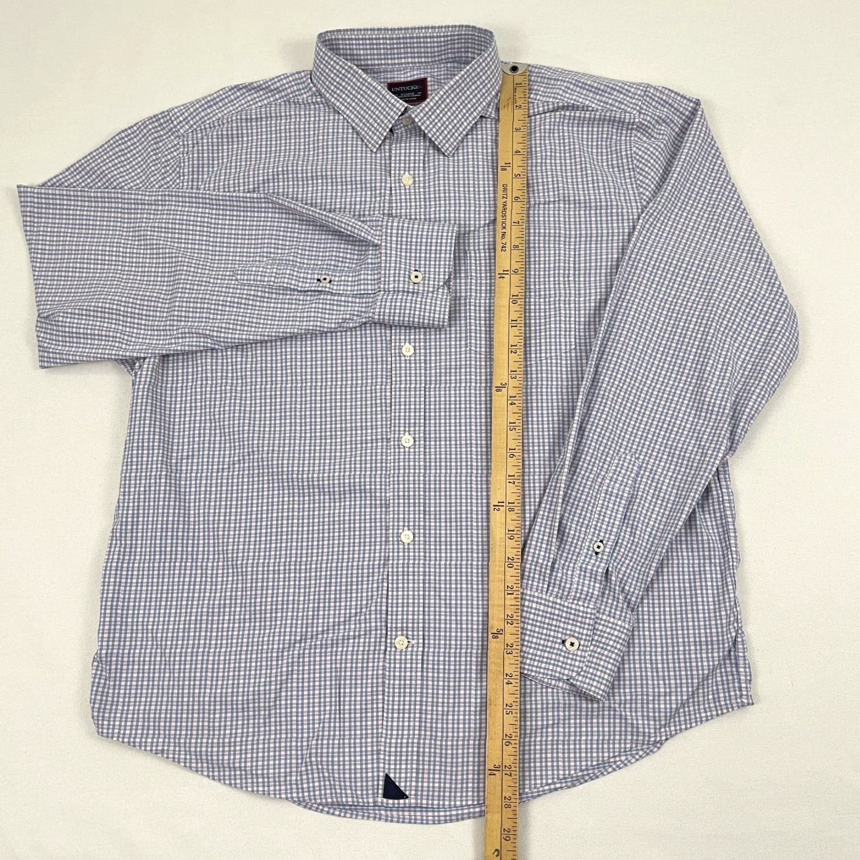 UNTUCKit UNTUCKit Shirt Mens XL X-Large Plaid Button Up Long Sleeve Business Casual Work Shirt Size US XL / EU 56 / 4 - 5 Thumbnail