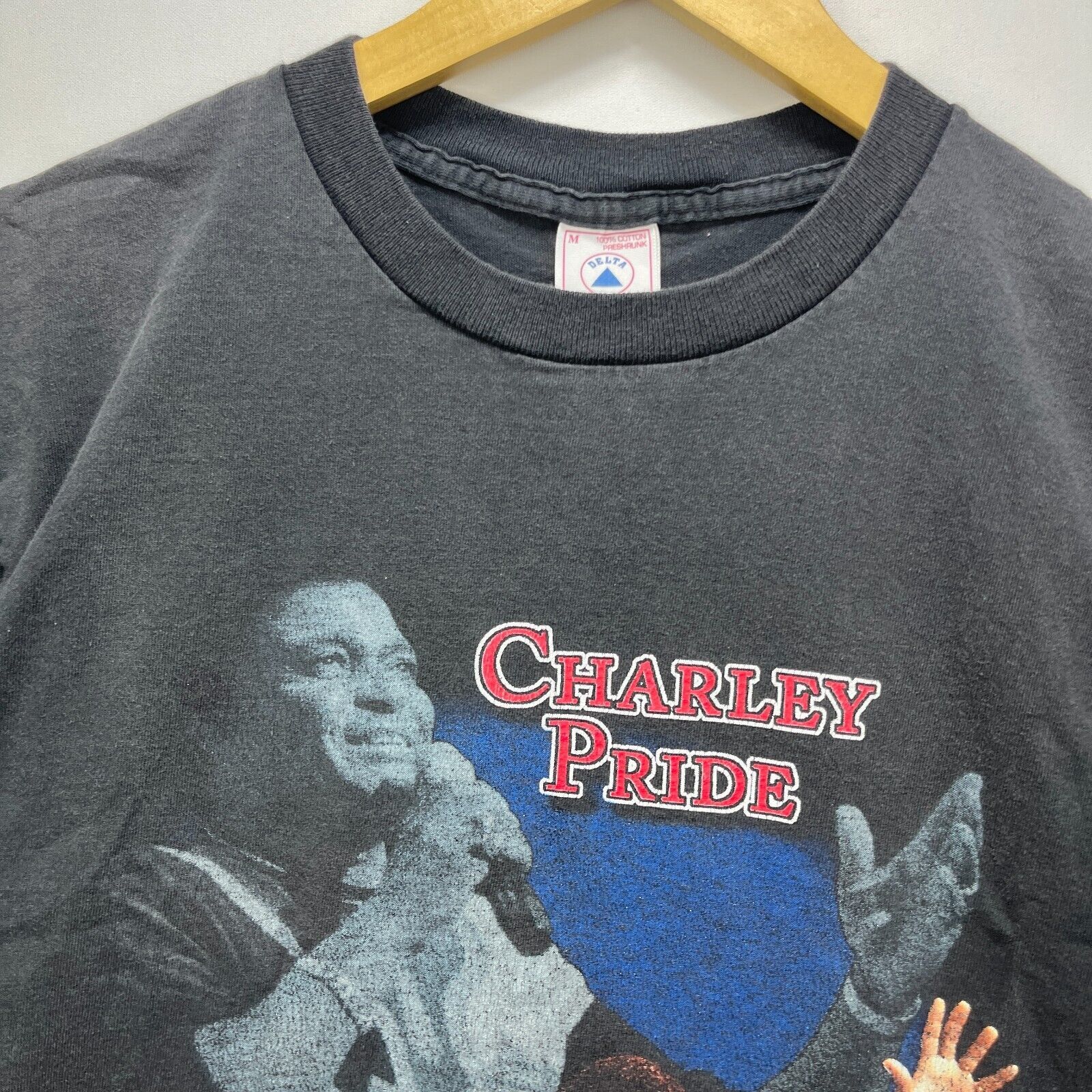 Vintage Vintage 90s Charley Pride Rap Tee Medium Faded Black History Size US M / EU 48-50 / 2 - 3 Thumbnail