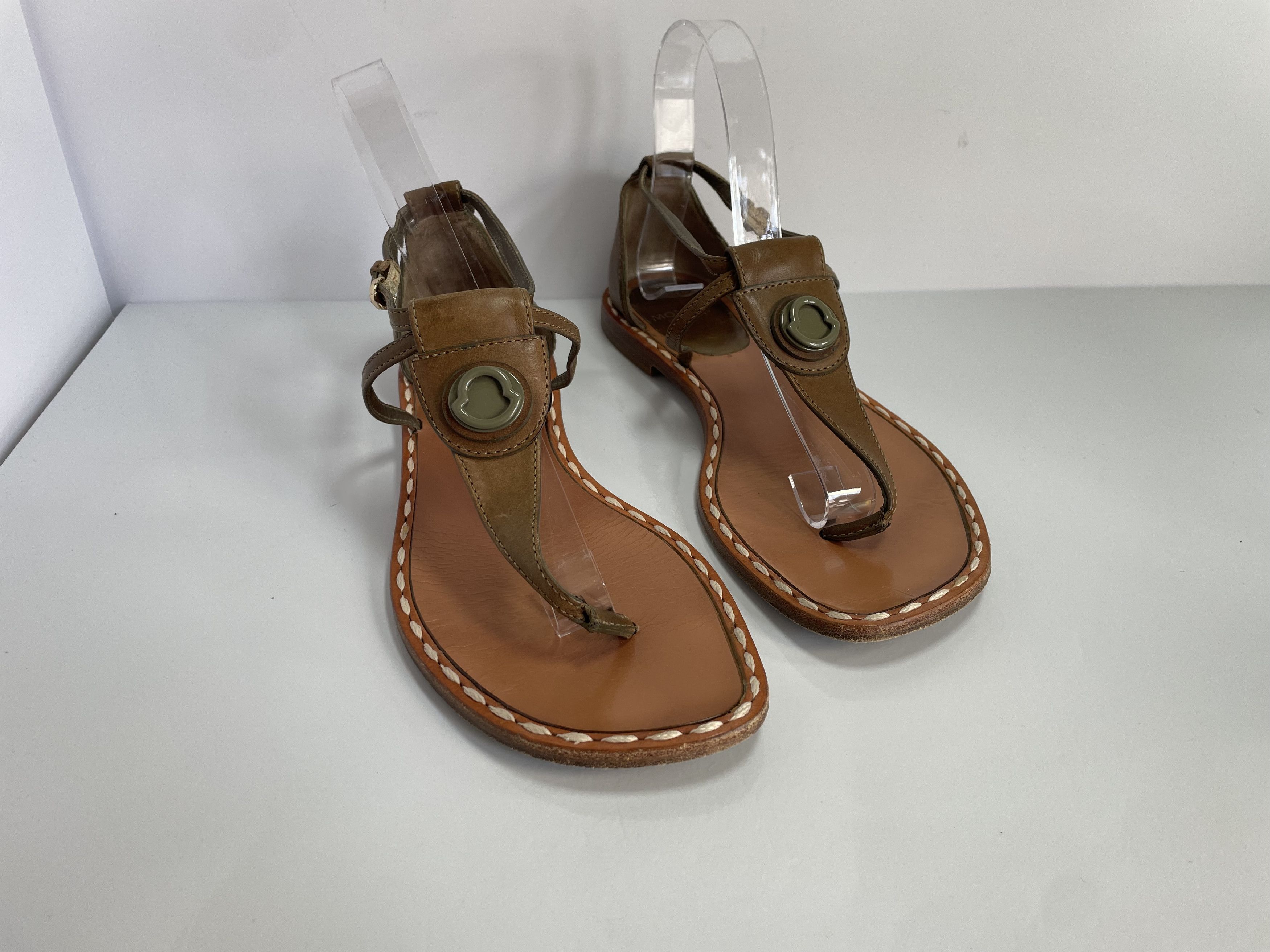 Moncler Moncler leather sandals Size US 7 / IT 37 - 3 Thumbnail