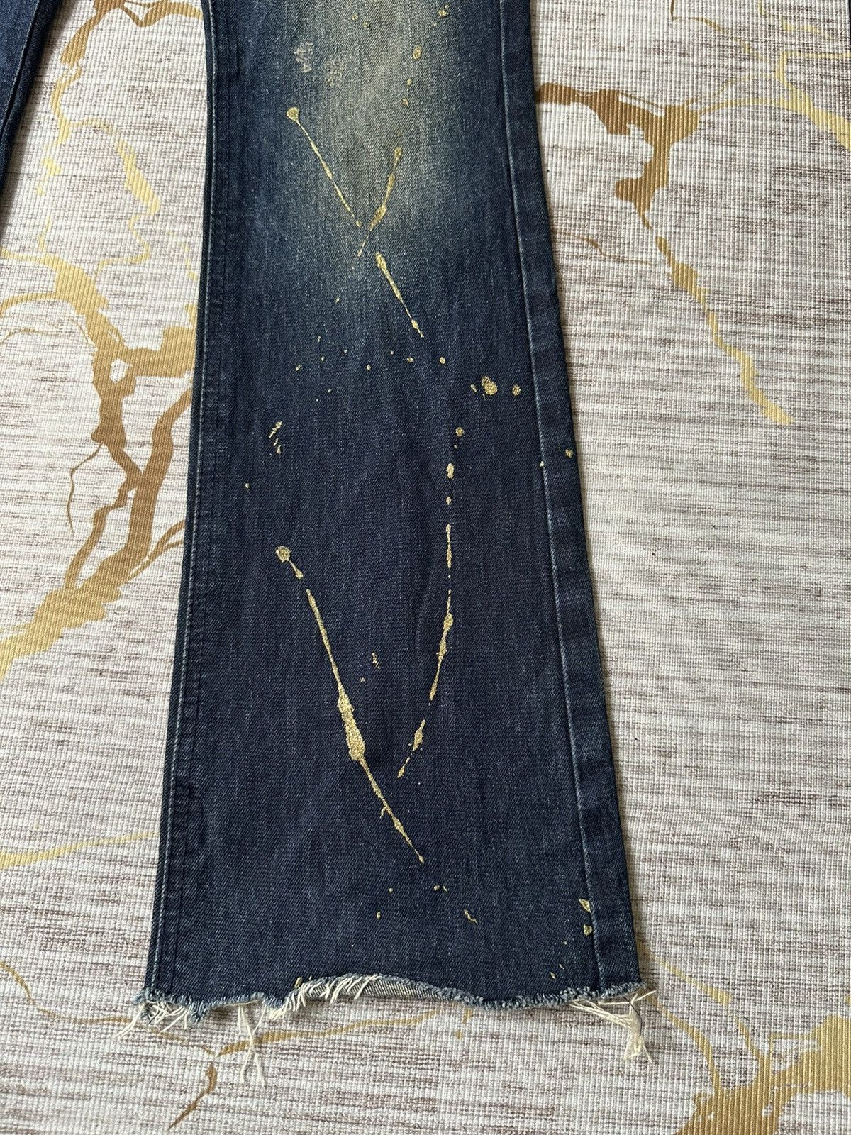 Japanese Brand FLARE Thirteen Japan Claw Marks Lowrise Design Denim Size US 29 - 7 Thumbnail