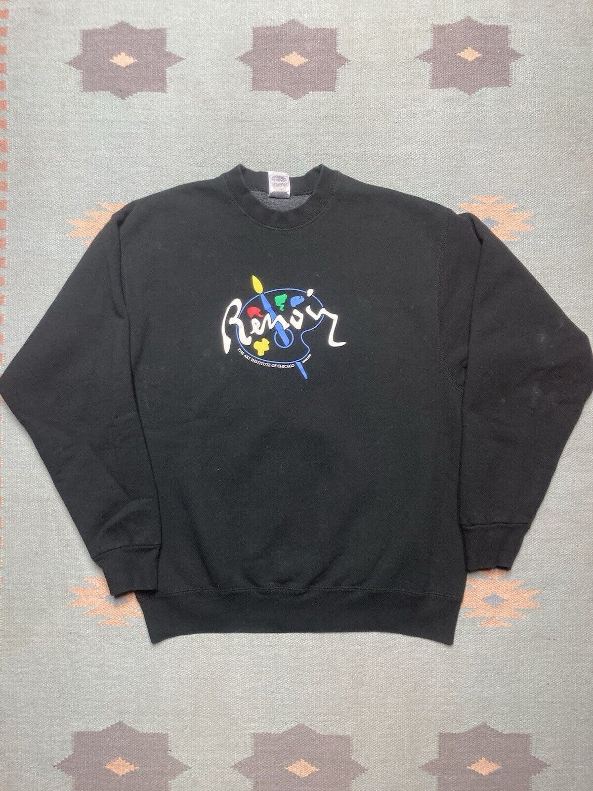 Fruit Of The Loom × Vintage Vtg 90s sweatshirt art institute of Chicago Renoir XL Size US XL / EU 56 / 4 - 1 Thumbnail