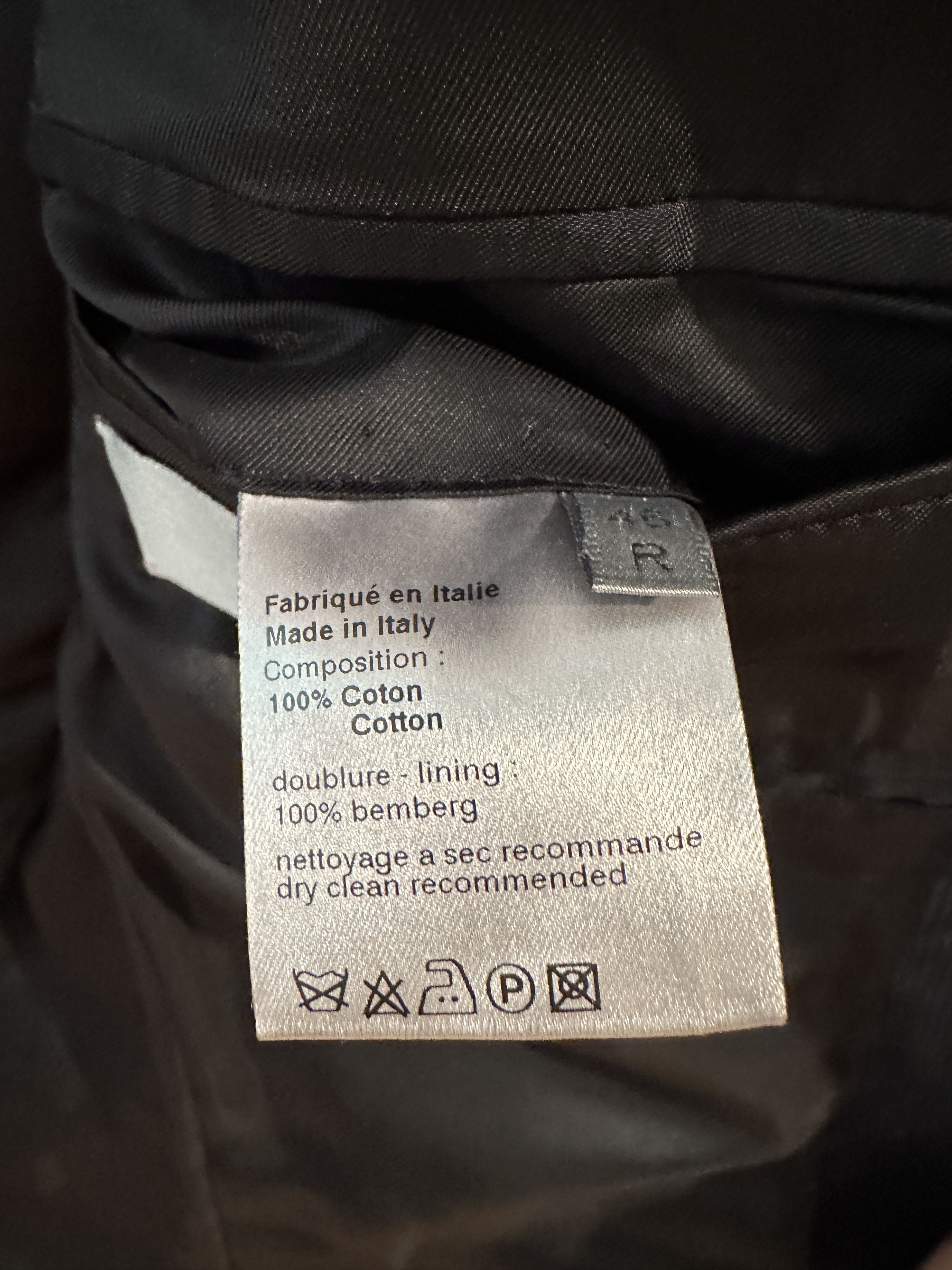 Dior DIOR HOMME HEDI SLIMANE BLACK COTTON CORDUROY SUIT SZ 46 Size 46R - 5 Thumbnail