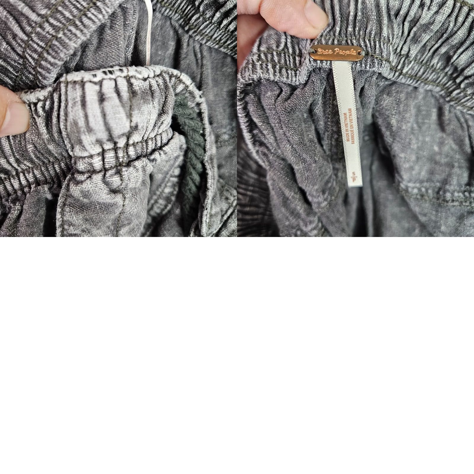 Free People Free People Gray Distressed Drawstring Casual Boho Shorts Women S Size 28" / US 6 / IT 42 - 8 Thumbnail