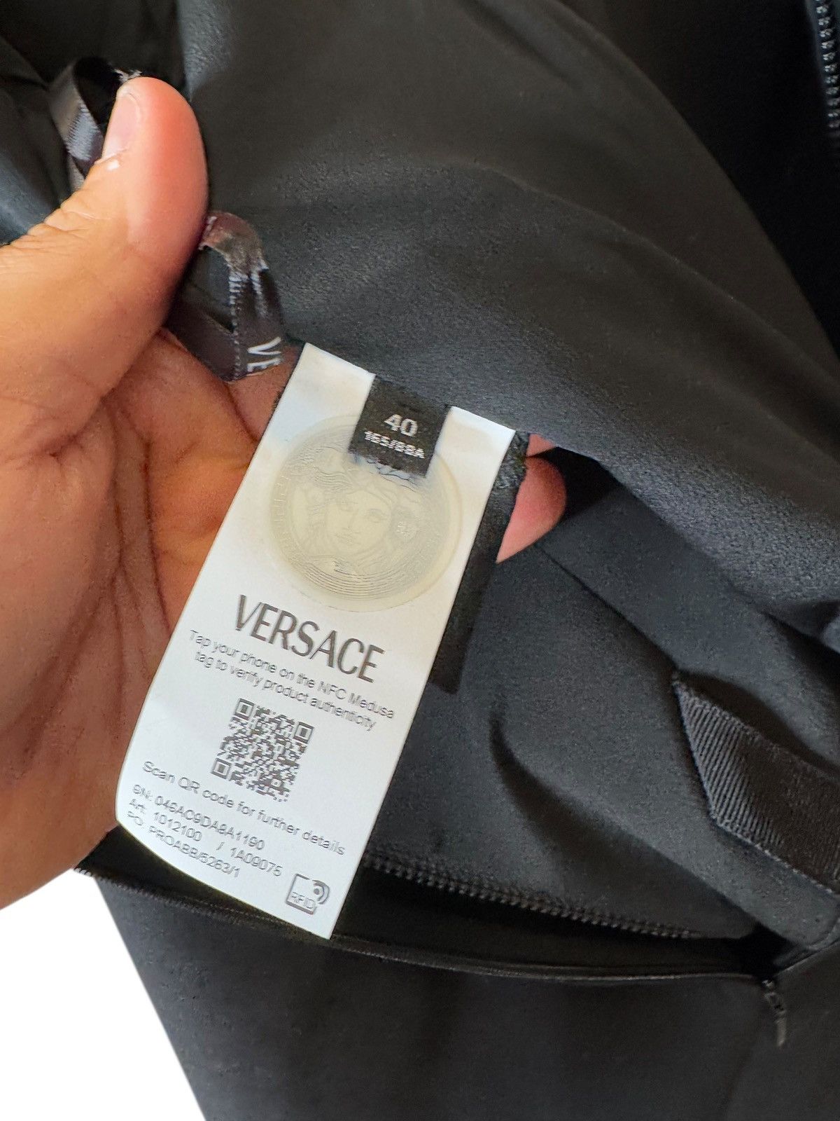 Versace Versace Medusa ’95 Black Mini Dress Long Sleeve Size S / US 4 / IT 40 - 6 Thumbnail