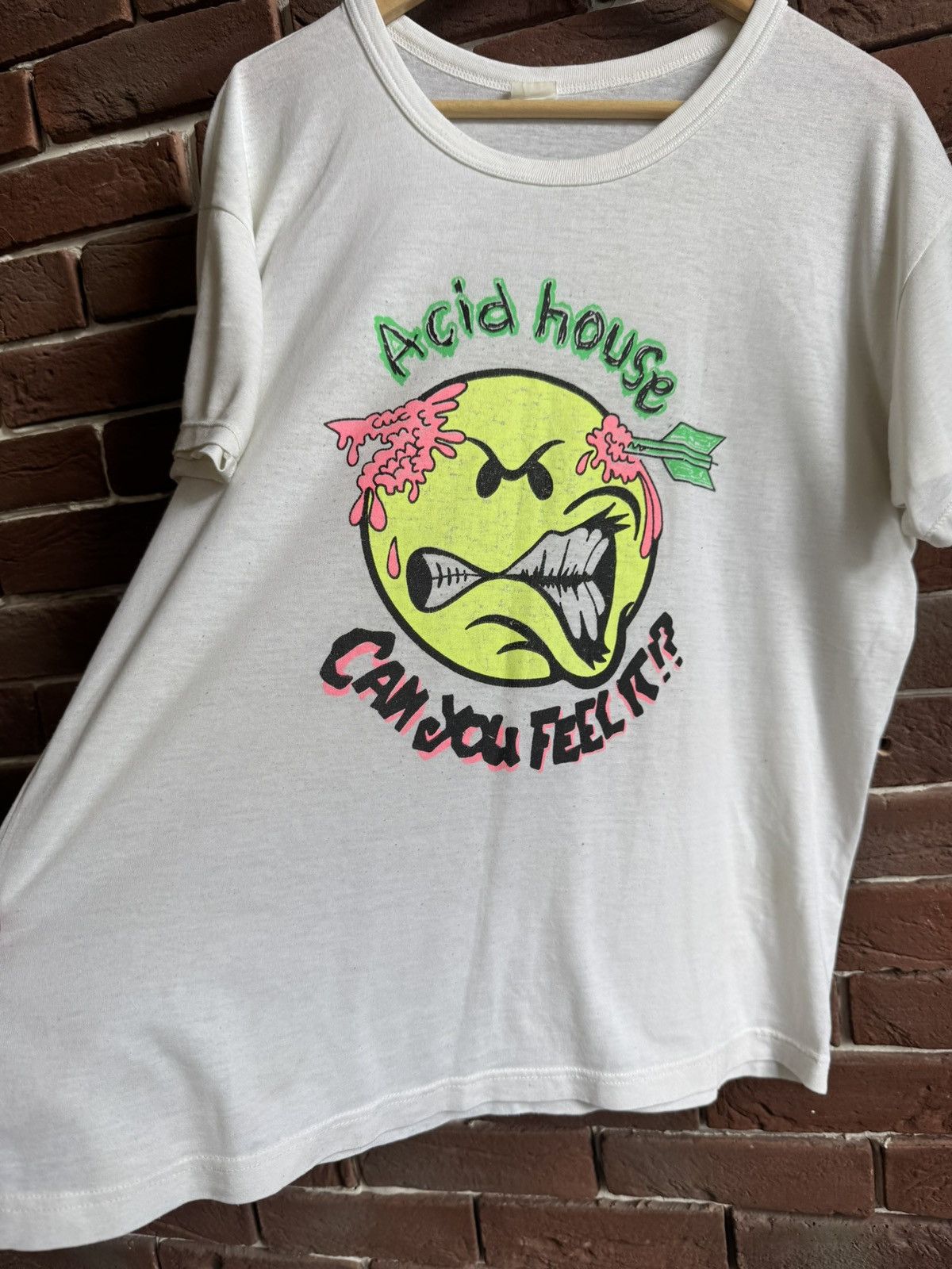 Vintage Vintage 80s Acid House Can You Feel It Rave Band T Shirt Size US L / EU 52-54 / 3 - 2 Thumbnail