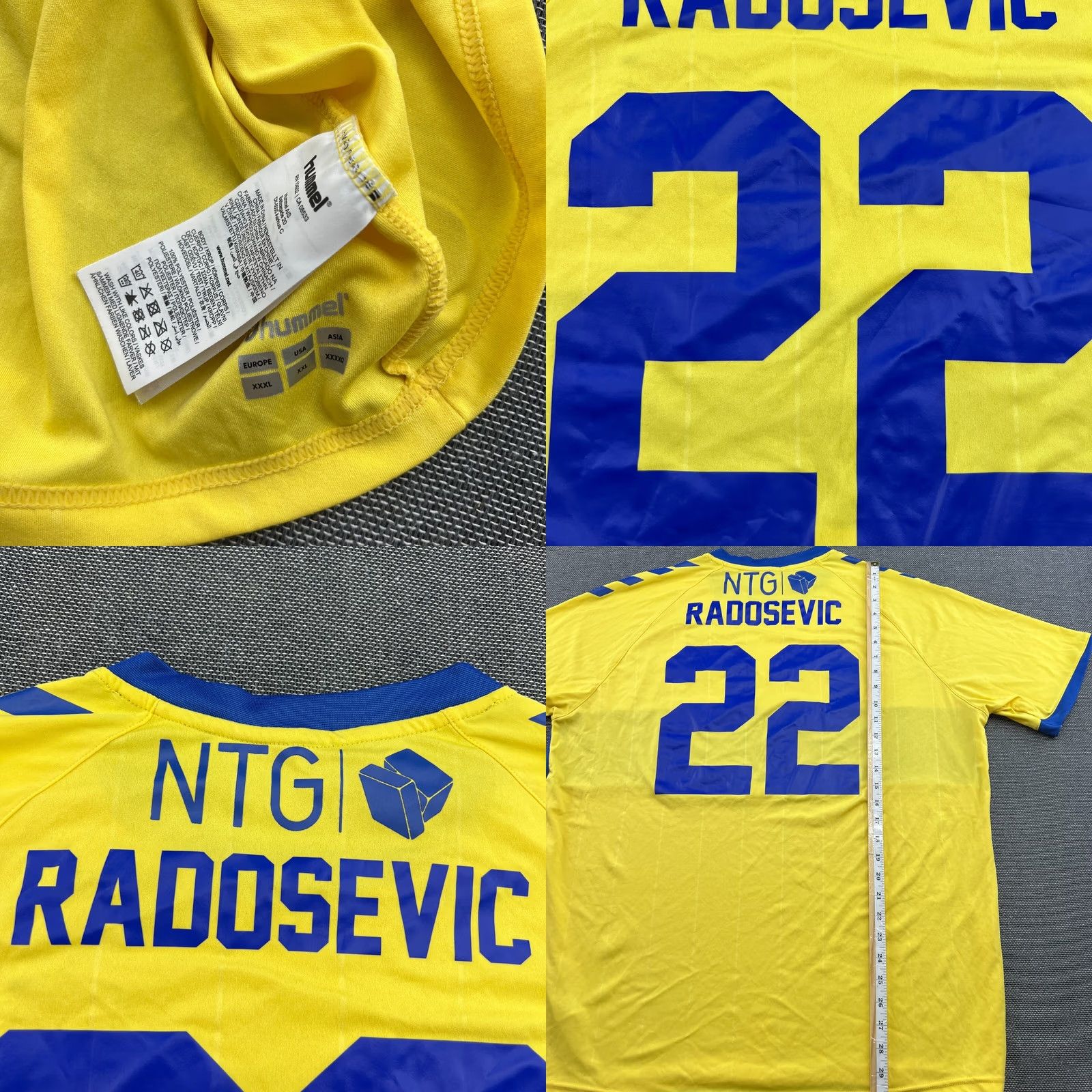 Hummel Hummel Brondby 2022 2023 Home Jersey Mens 3XL Adult Football Shirt Yellow Short Sleeve Round Neck Moisture Wicking Quick Dry Athletic Jersey Size US XXL / EU 58 / 5 - 8 Thumbnail