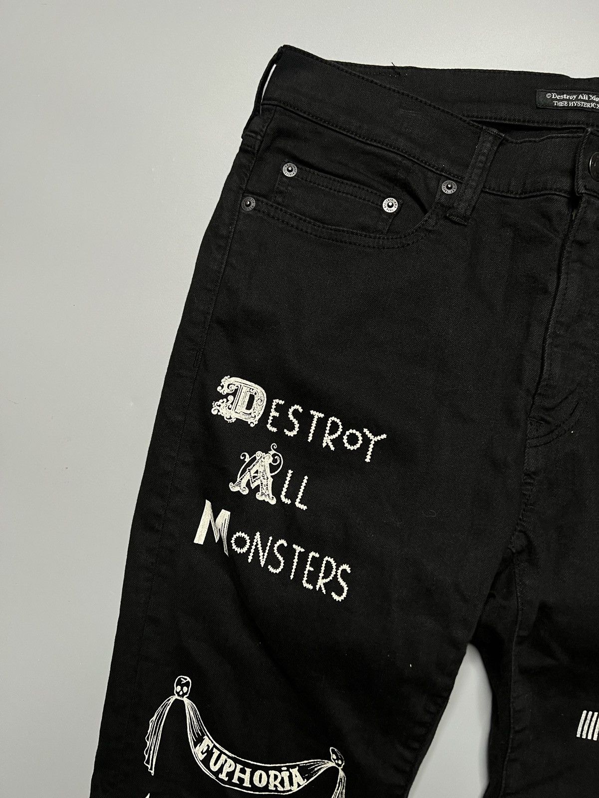 Hysteric Glamour Hyateric glamour Destroy all Monsters Jeans Size US 31 - 4 Thumbnail