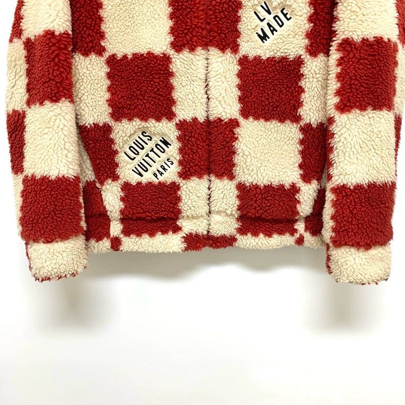 Louis Vuitton Louis Vuitton White and red checkerboard teddy jacket 2503- Size US XL / EU 56 / 4 - 4 Thumbnail