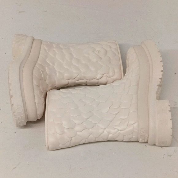 Valentino Valentino Garavani Women Ivory Rose Atelier Mid Boots - EU36 Size US 6 / IT 36 - 4 Thumbnail