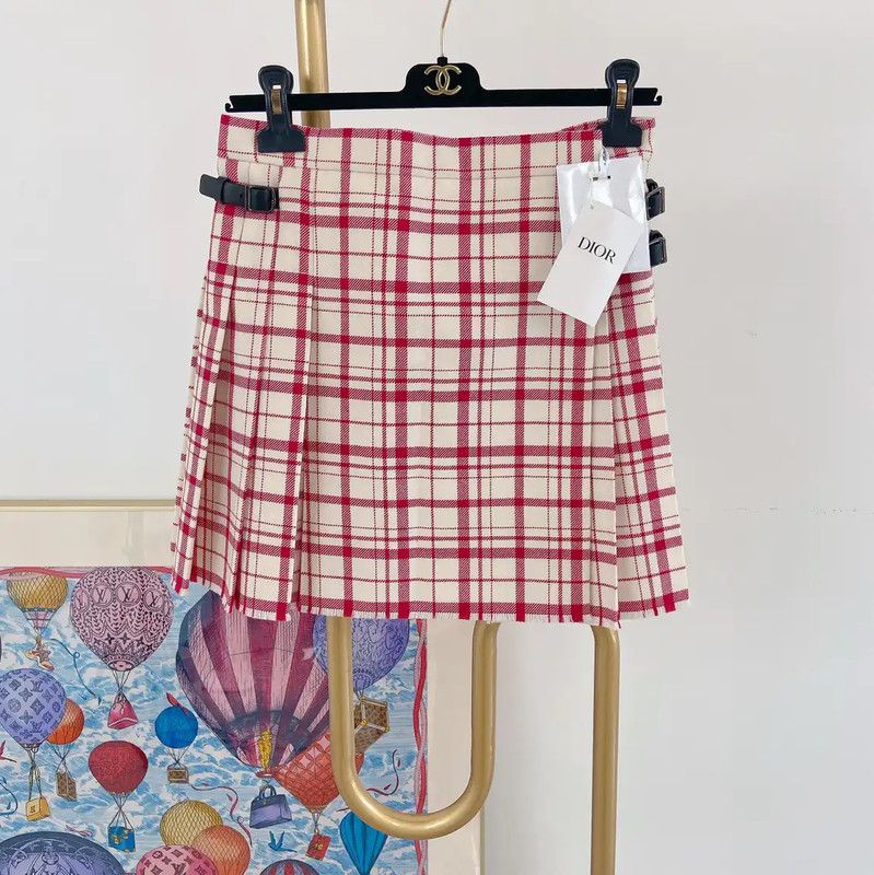 Dior Dior Pink Wool Pleated Skirt 0089 Size 23" - 1 Thumbnail