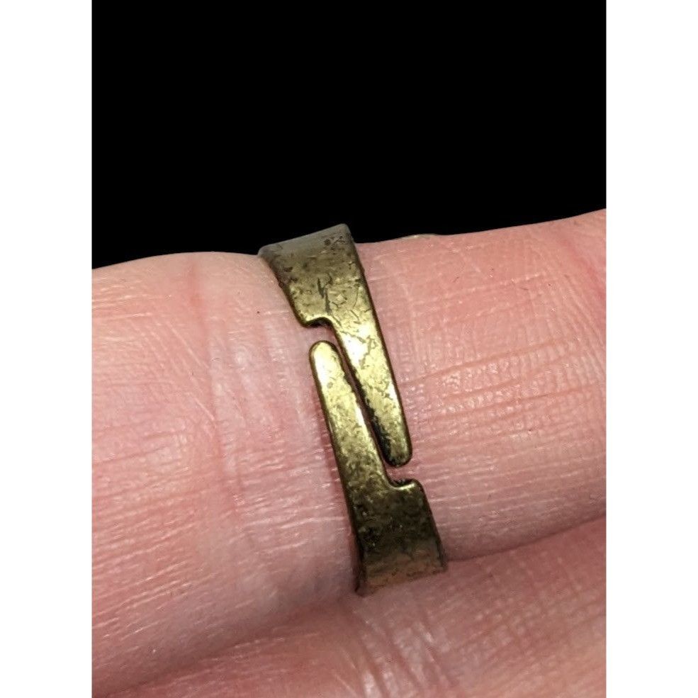 Other Unique Rainbow Geometric Rhinestone Gold Tone Adjustable Rin Size ONE SIZE - 7 Thumbnail