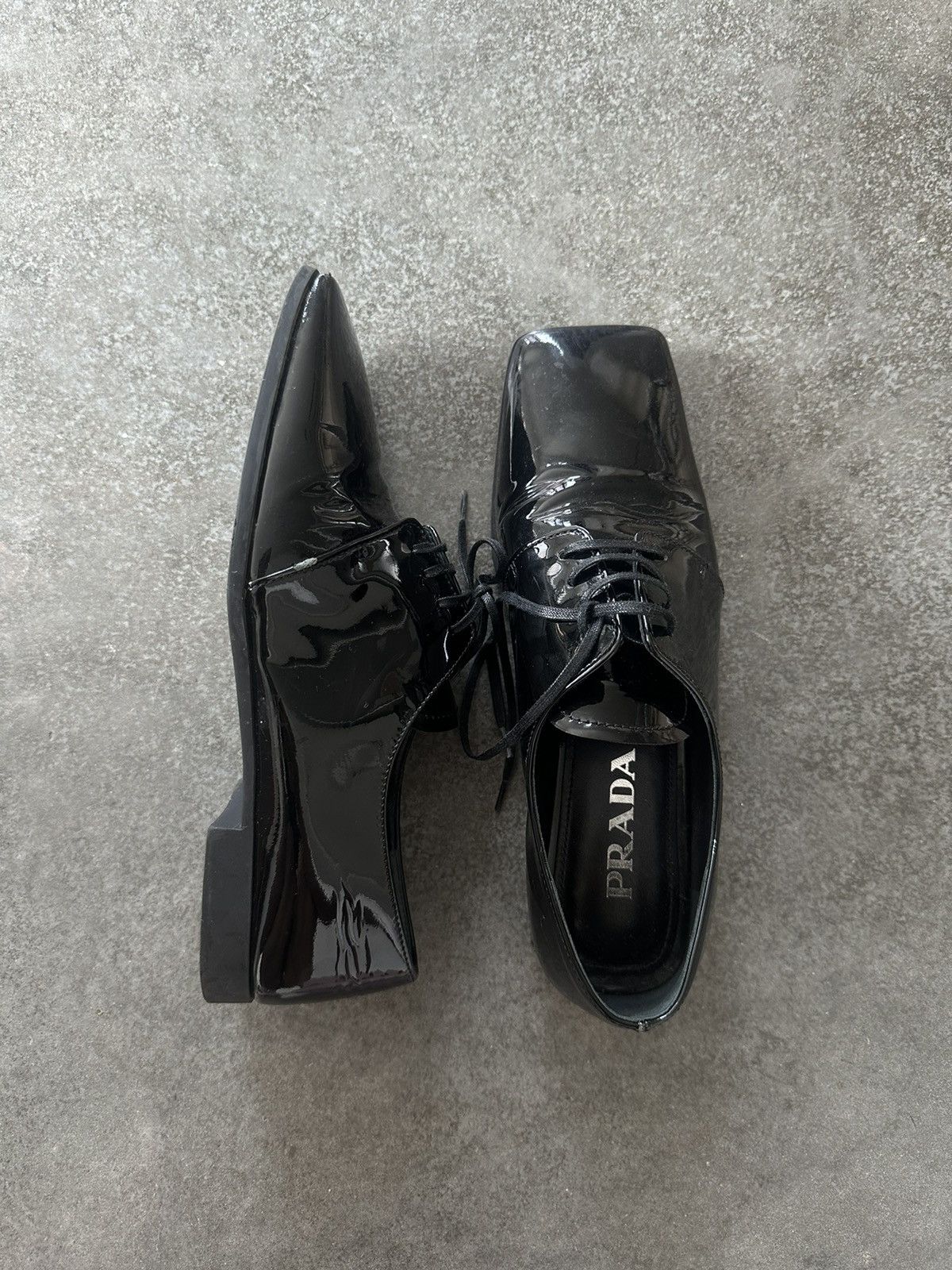 Prada Derby in Shiny Black Size US 6 / IT 36 - 2 Thumbnail