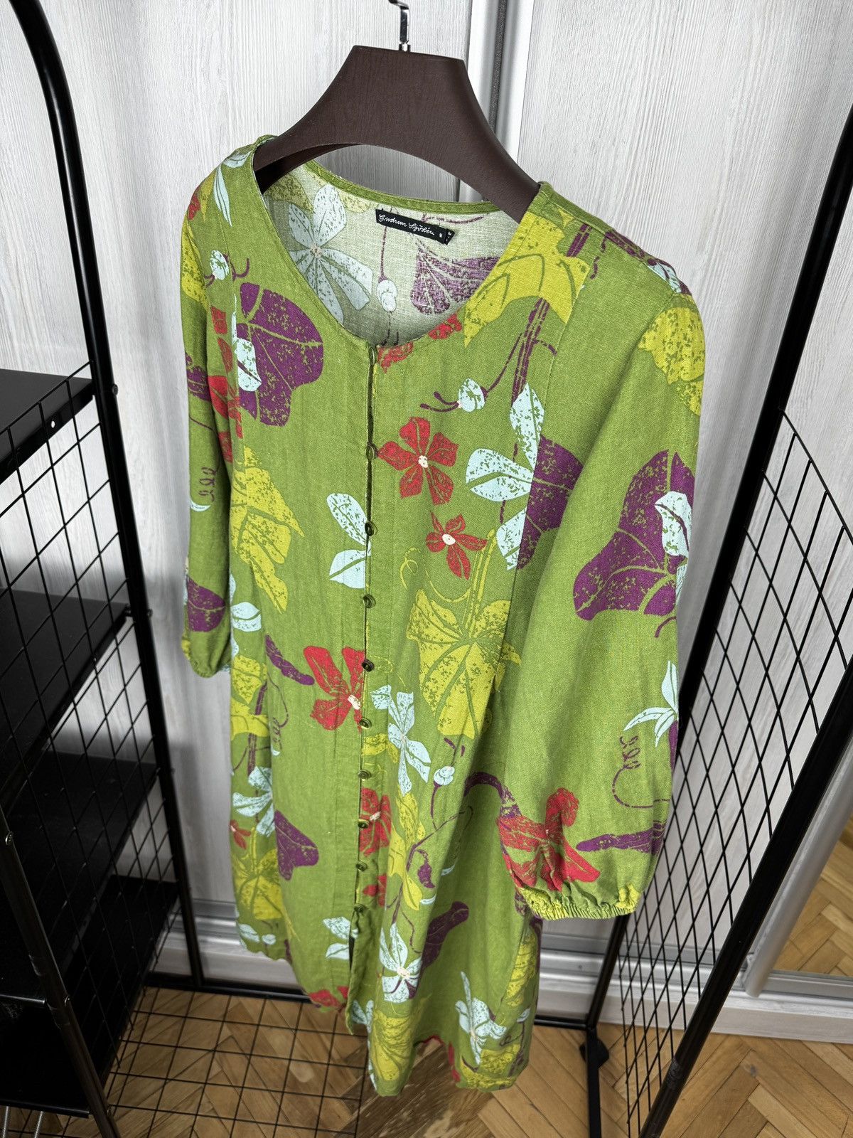 Gudrun Sjoden Gudrun Sjödén Flower cotton linen ling sleeve sleeve dress M Size M / US 6-8 / IT 42-44 - 7 Thumbnail