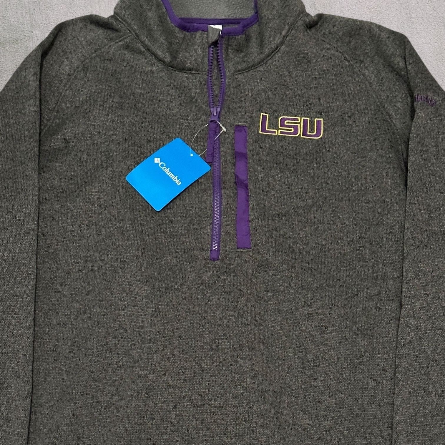 Columbia Nwt Columbia Lsu tigers sweater half zip Size US XL / EU 56 / 4 - 5 Thumbnail