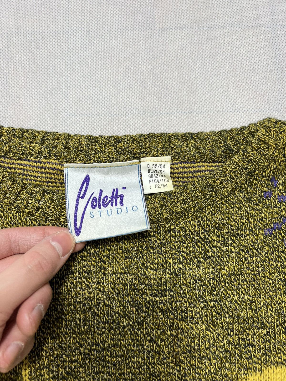 Vintage Sweater Golf Coletti vintage 90’s patterns Size US L / EU 52-54 / 3 - 3 Thumbnail