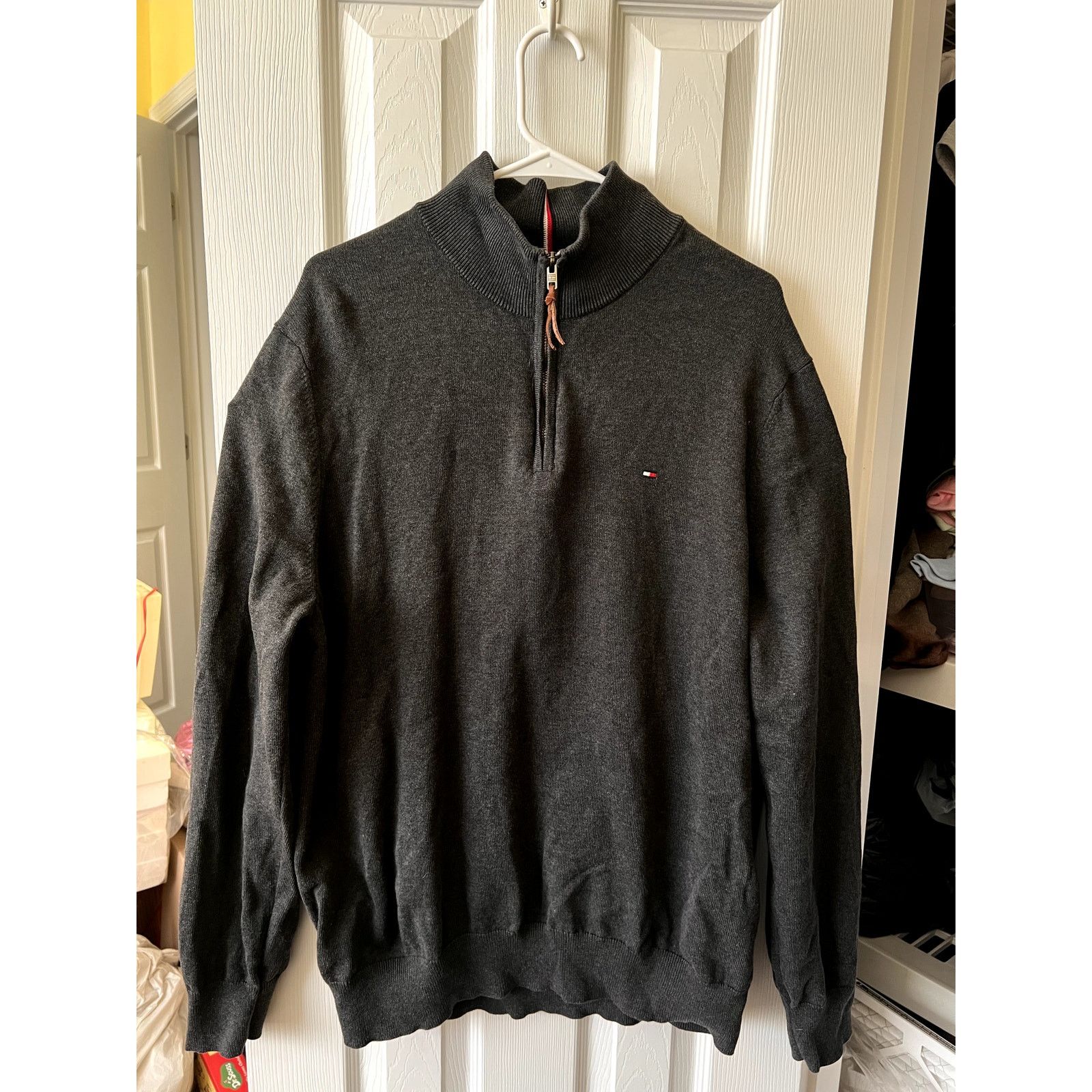 Tommy Hilfiger Long Sleeve Fleece 1/4 Zip Pullover Sweatshirt Size US XXL / EU 58 / 5 - 1 Thumbnail