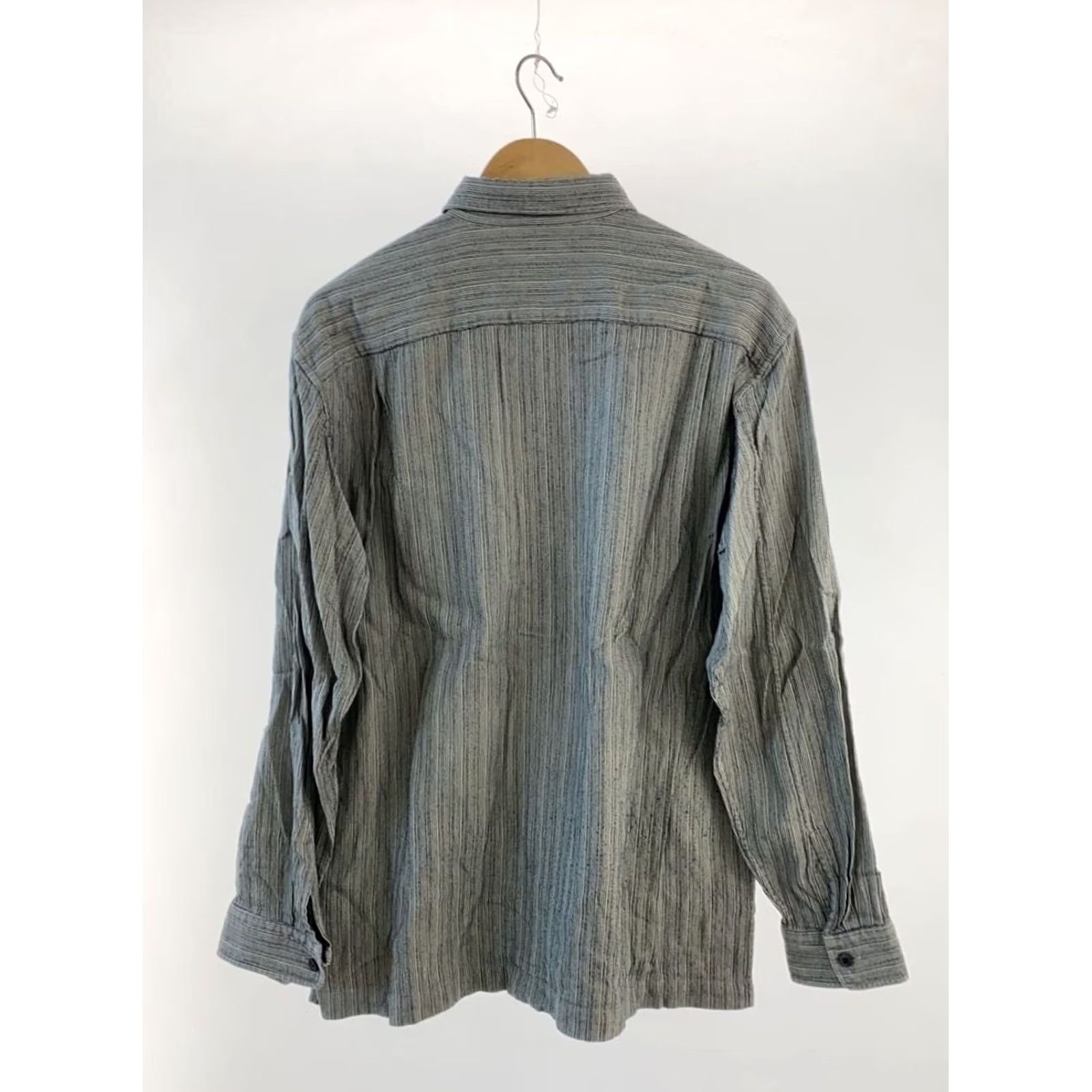 Issey Miyake ISSEY MIYAKE Striped Gray Cotton Long Sleeve Shirt Size 4 Mens Pre-Owned Size US XL / EU 56 / 4 - 2 Thumbnail