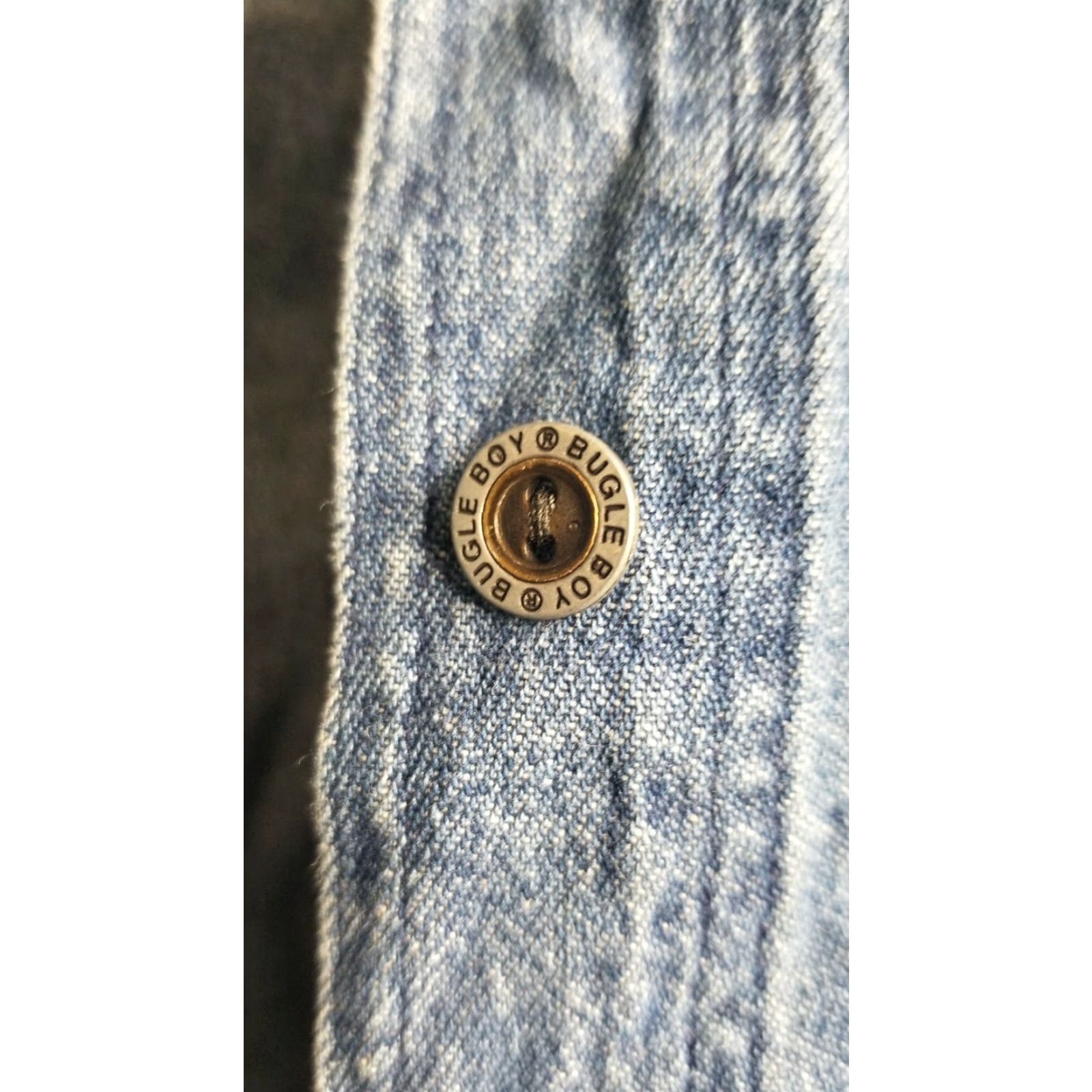 Bugle Boy VINTAGE Bugle Boy Women's Denim Plaid Button-Down Shirt L 90s Cowgirl Western Blue Ladies Top Size L / US 10 / IT 46 - 4 Thumbnail