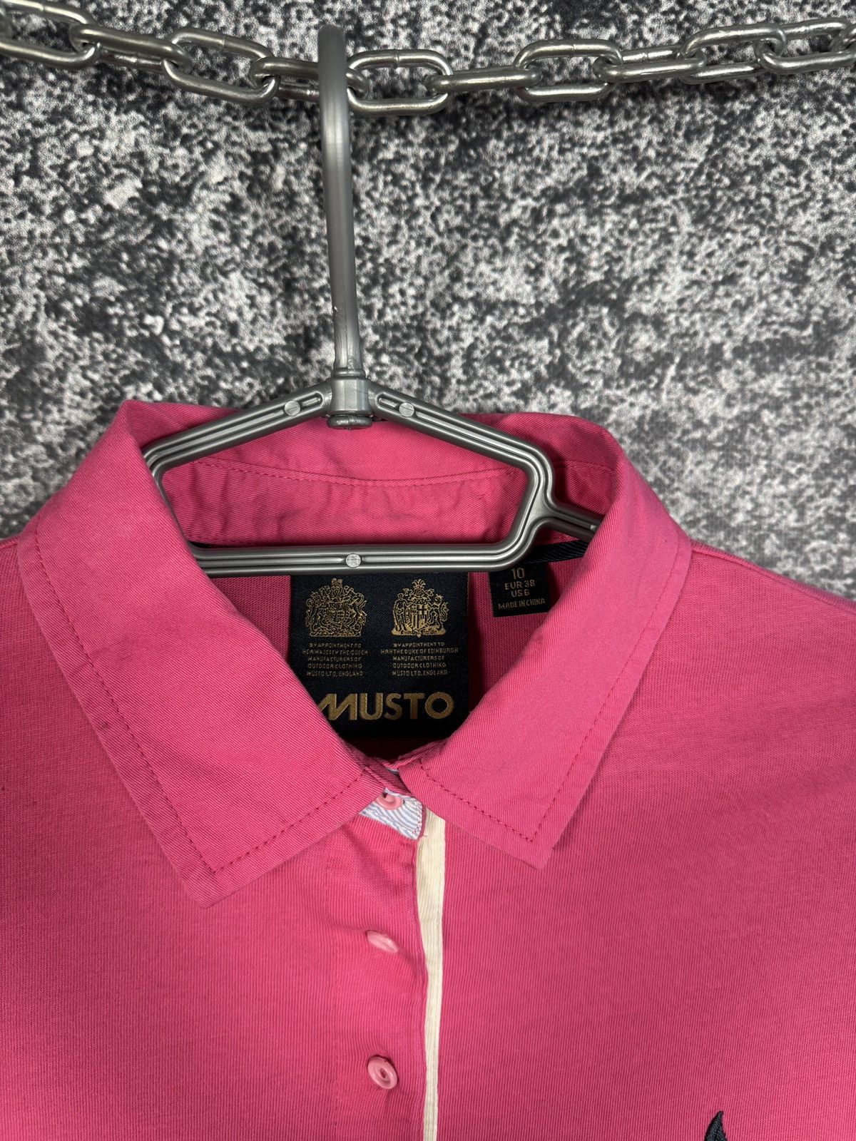 Musto Women’s Musto Long Sleeve Polo Shirt Pink Cotton Size 10 Size M / US 6-8 / IT 42-44 - 8 Thumbnail
