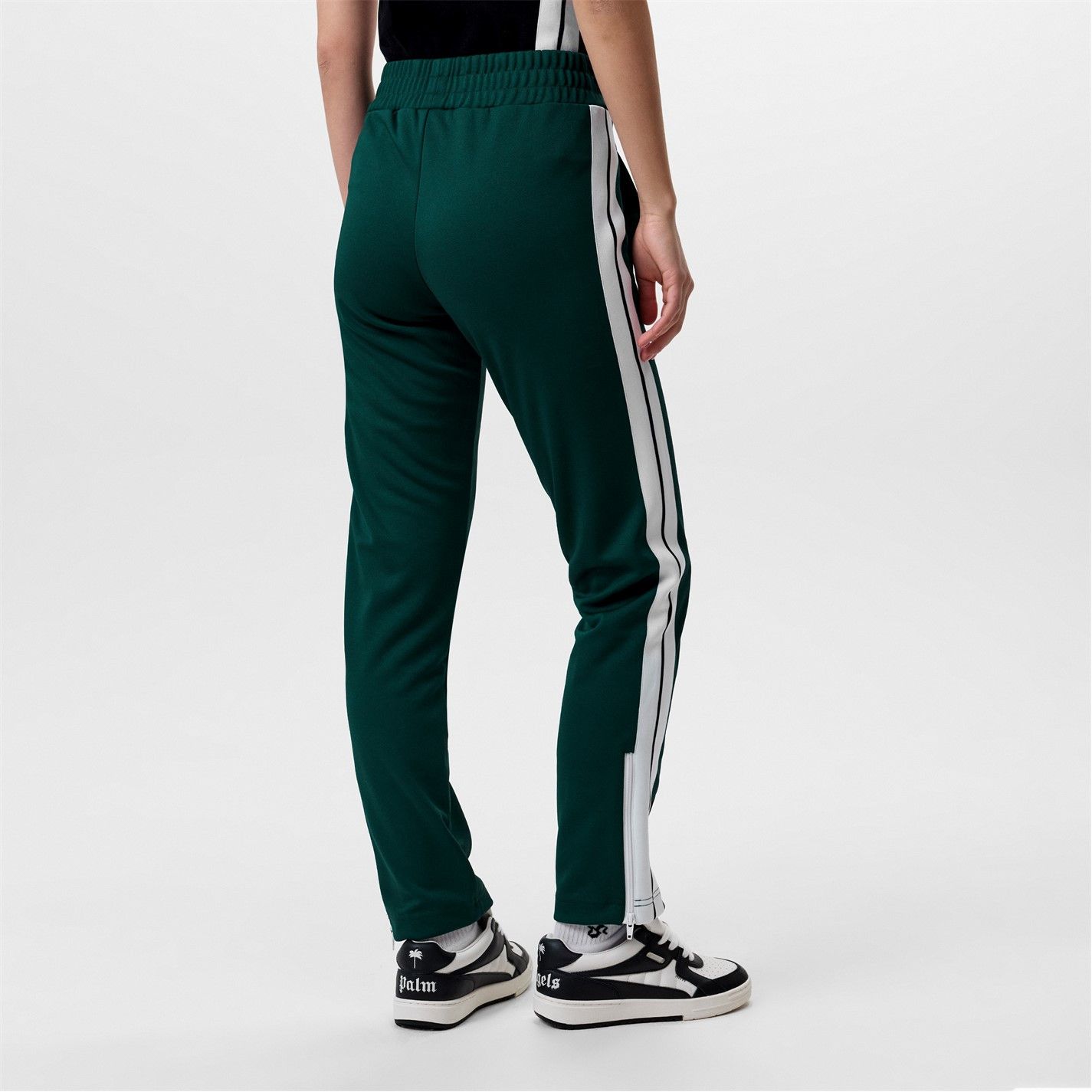 Palm Angels o1g2r1mq0325 Classic Track Pant in Green & White Size 25" / US 0 / IT 36 - 3 Thumbnail