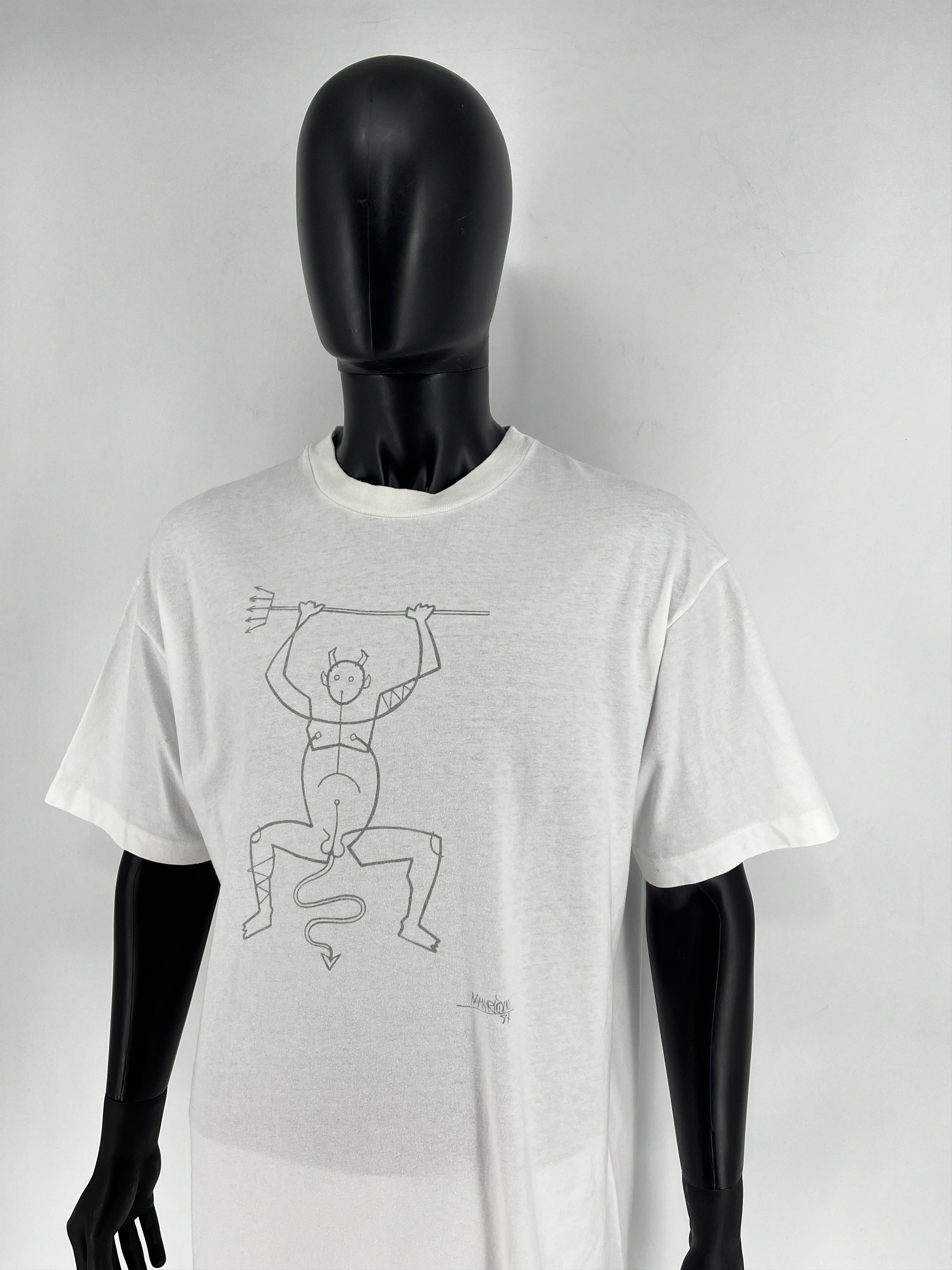 Band Tees Cesar Manrique 87 El Diablo Art T-Shirt Size XL FOTM VTG 90s Size US XL / EU 56 / 4 - 4 Thumbnail