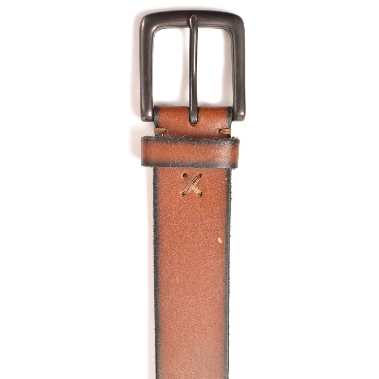 Johnston & Murphy Johnston & Murphy Brown Genuine Leather Belt 75-7418, Size 38, Made in China, Men, Brown Leather Belt Size 38 - 2 Thumbnail