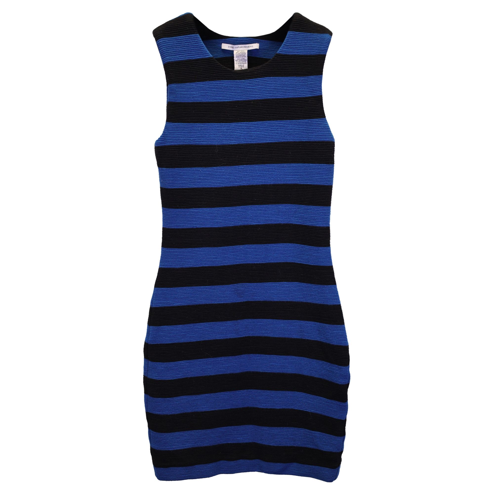 Diane von Furstenberg Diane Von Furstenberg Rigmora Striped Bodycon Dress in Blue Size XXS / US 00 / IT 34 - 1 Thumbnail