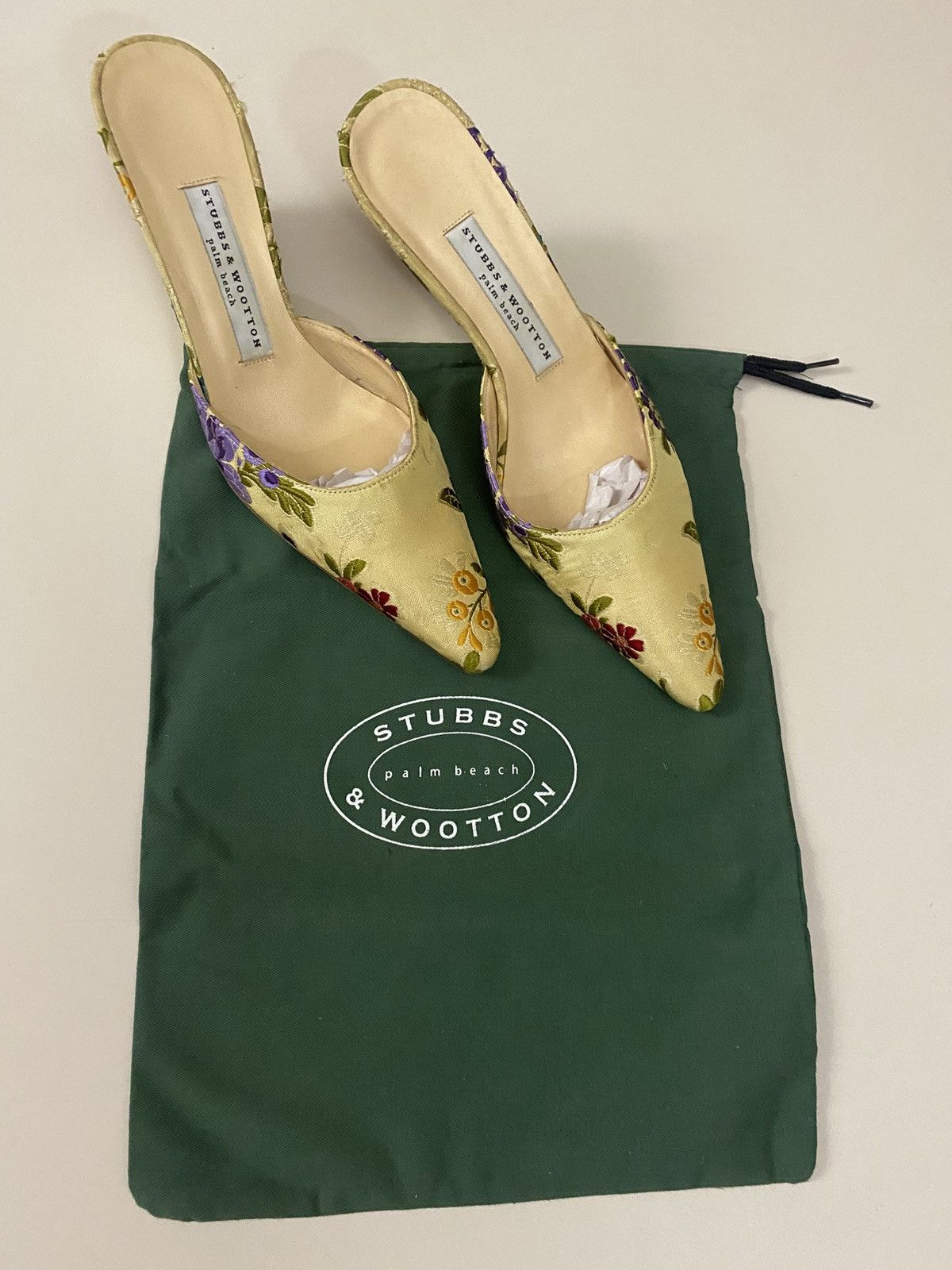 Stubbs & Wootton Stubbs & Wooton 🇮🇹 Palm Beach Embroidered Derby Wedge Sandal Size US 7 / IT 37 - 1 Thumbnail