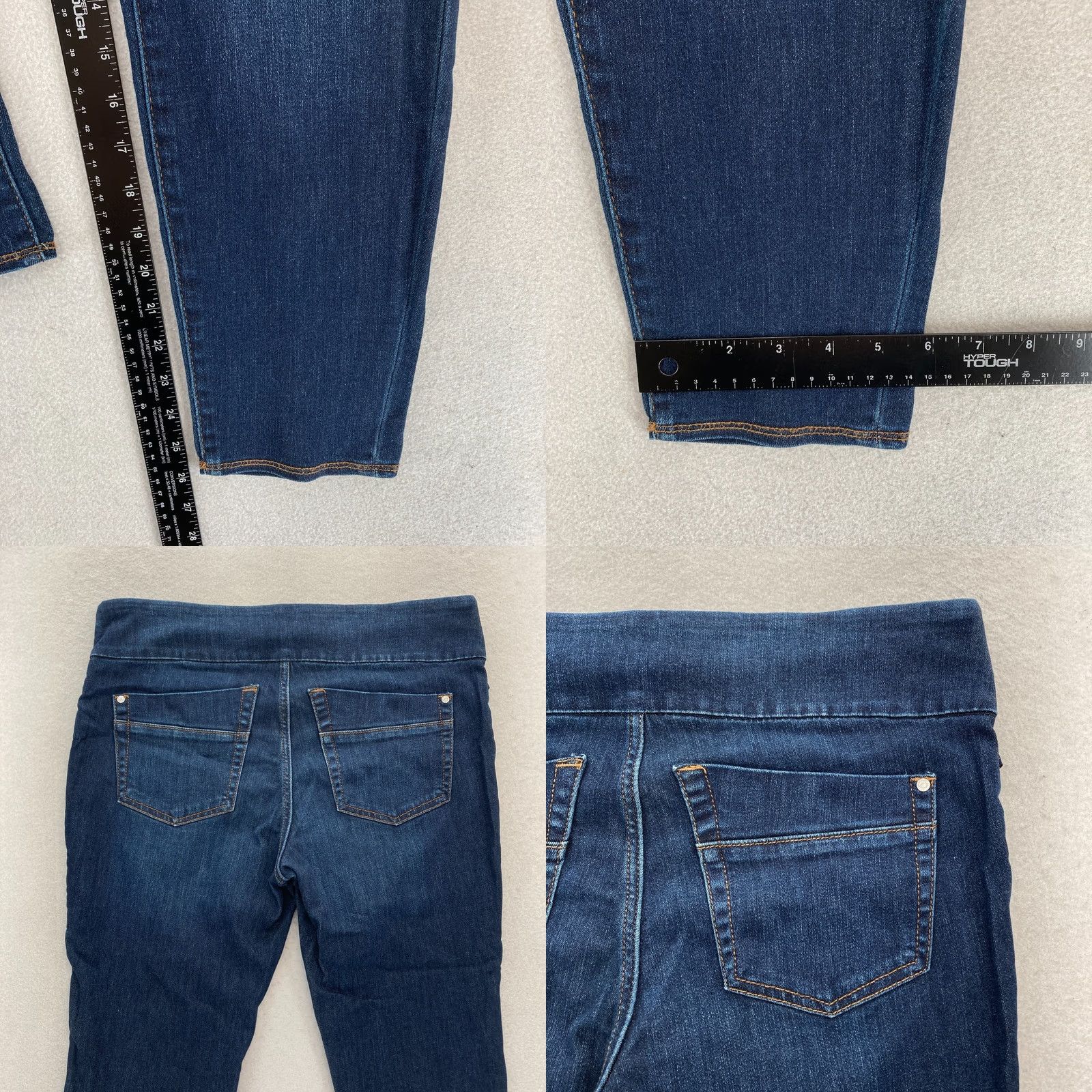Vintage Rock & Republic Jeans Womens 16S Dark Wash Denim RX Fever Legging Pull On Grunge Size 38" / US 16 / IT 52 - 8 Thumbnail