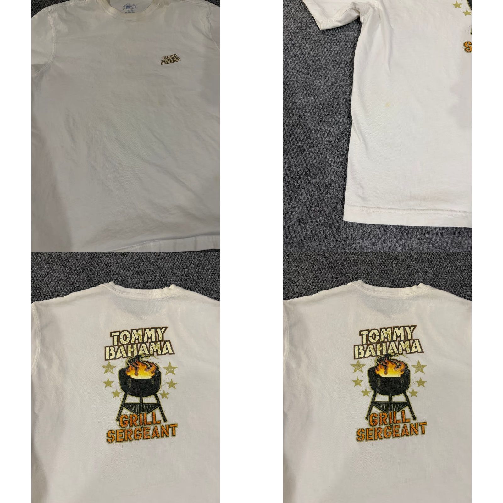 Tommy Bahama Tommy Bahama T Shirt Mens XL White Short Sleeve Graphic Grill Sergeant Casual Size US XL / EU 56 / 4 - 8 Thumbnail