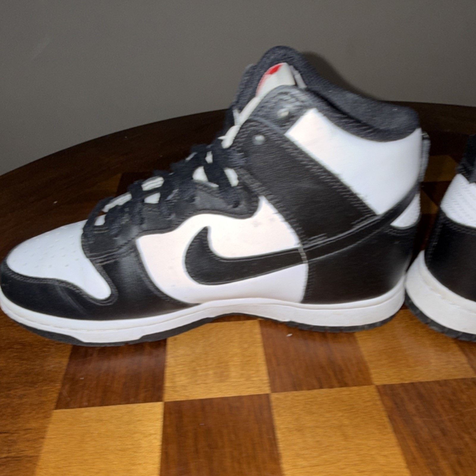 Nike Nike Dunk High Black White Men's PANDA Leather 2022 High Top Size US 8 / EU 41 - 3 Thumbnail