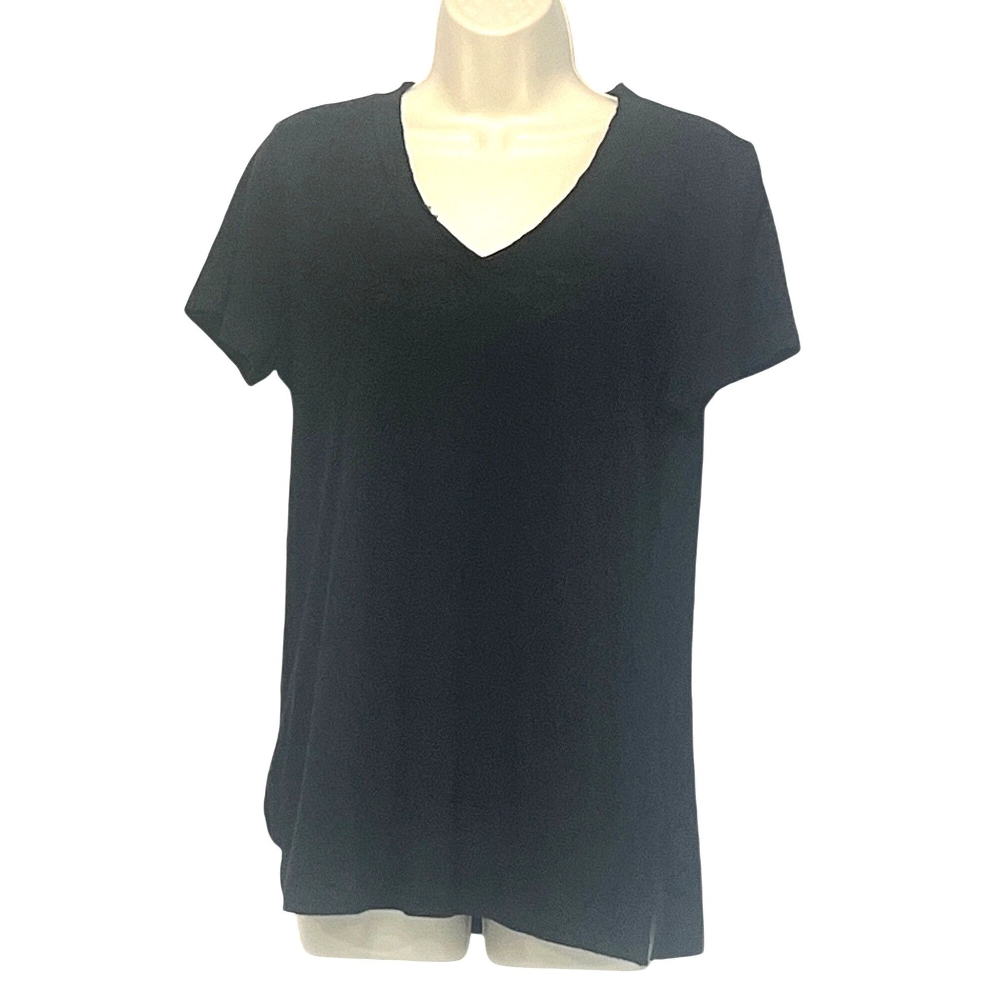Other Caslon V-neck Raw Trim Pocket T-shirt, burnout black, Sz. S Size S / US 4 / IT 40 - 4 Thumbnail