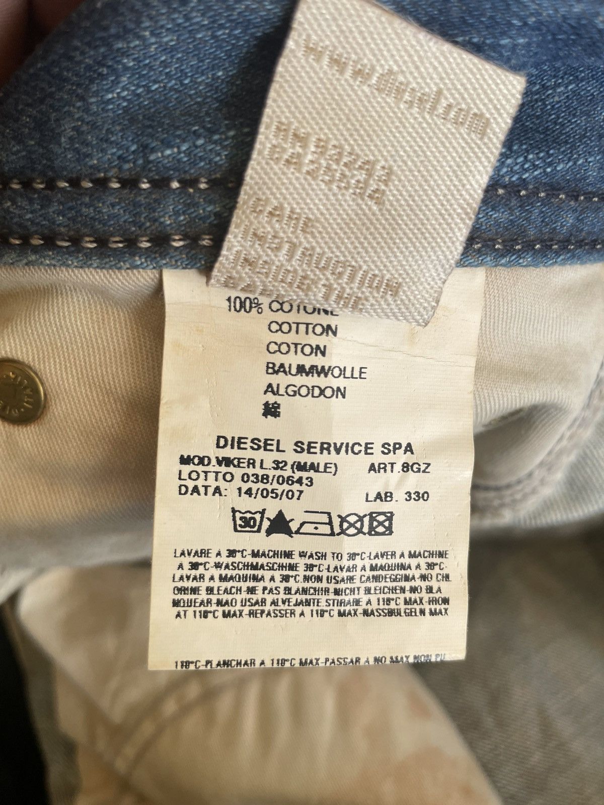 Designer × Diesel × Vintage Vintage Diesel viker Size US 36 / EU 52 - 11 Thumbnail