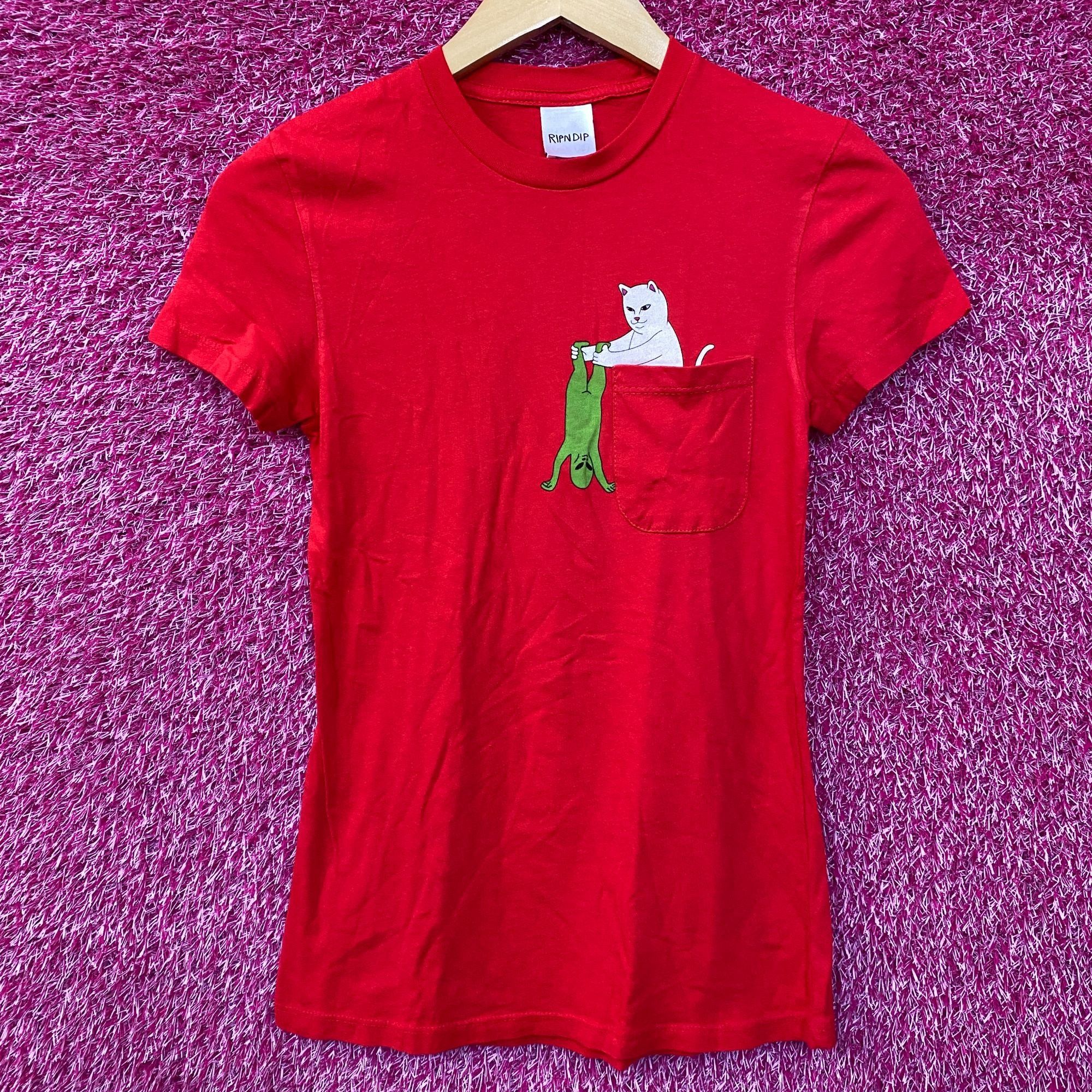 RIPNDIP RIPNDIP Lord Nermal Break Yo Self Alien Red T-Shirt Extra Sm Size XS / US 0-2 / IT 36-38 - 1 Thumbnail