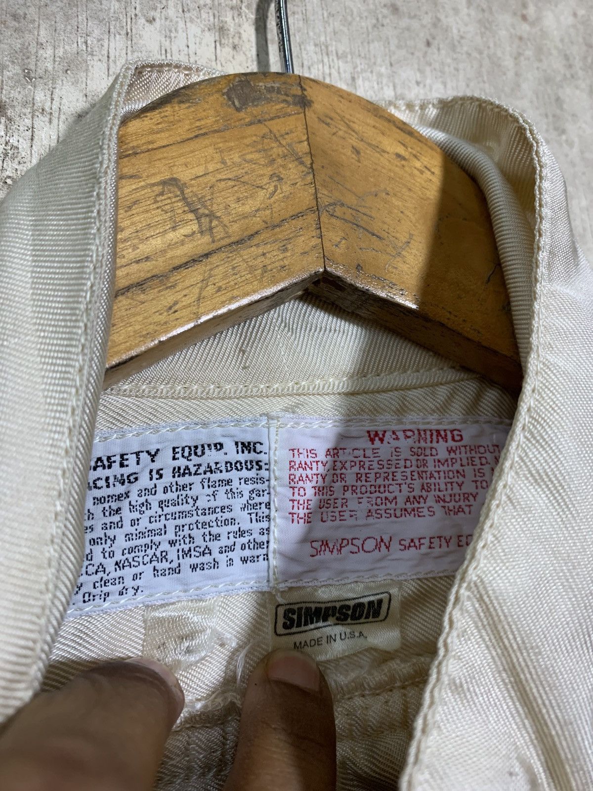 Racer Worldwide 🔥VTG SIMPSON RACING SUIT COVERALL W34 Size US M / EU 48-50 / 2 - 11 Thumbnail