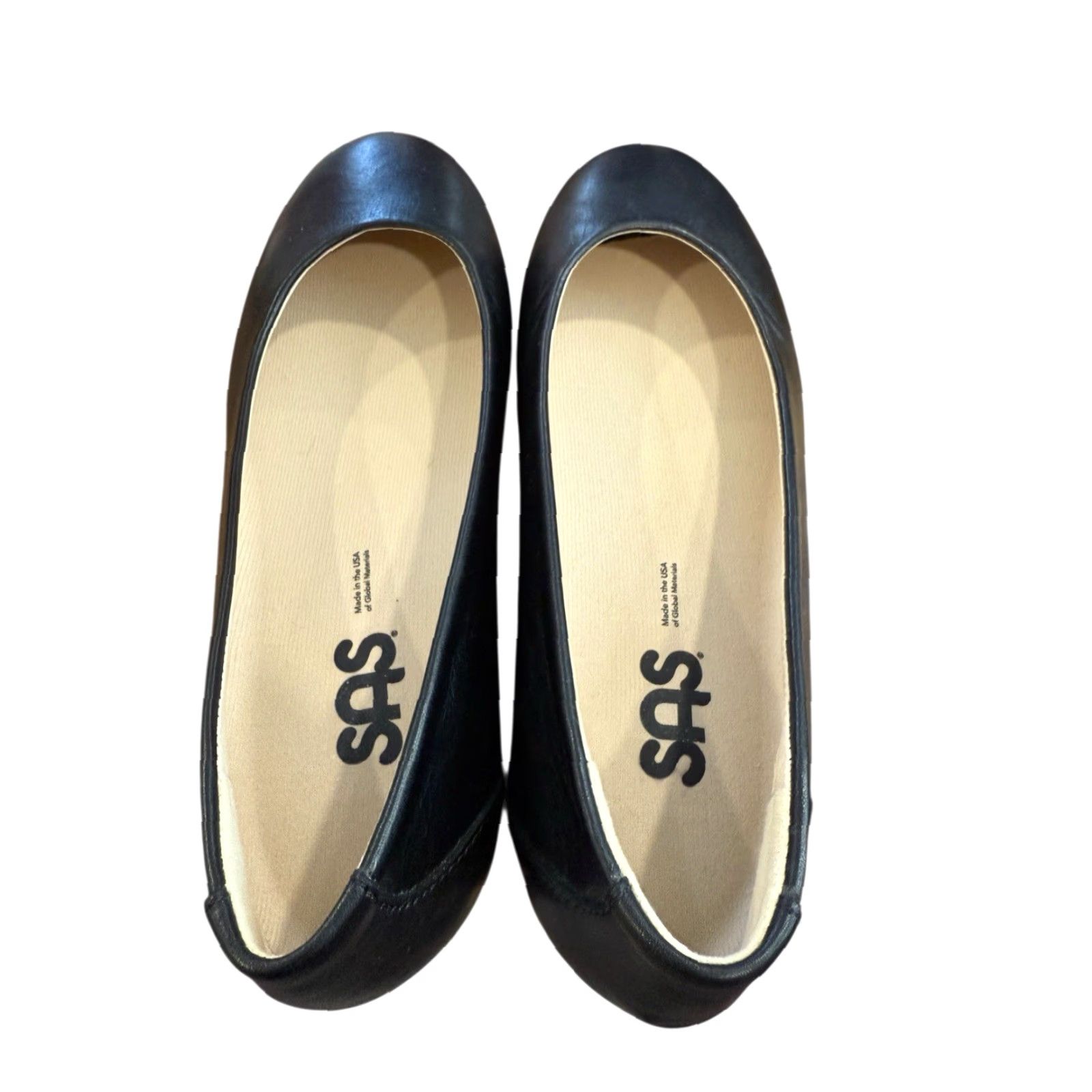 SAS Sas Women’s Flat Black Leather Slip On Comfort Ballet Sas Flat M Black Leather Scenic Comfort Slip On Women’s Size 6 Size US 6 / IT 36 - 6 Thumbnail