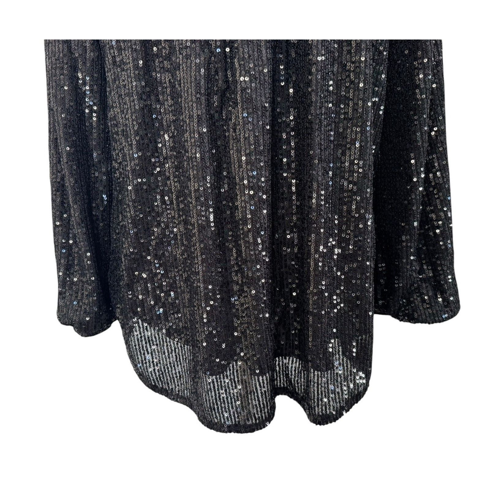 Guess GUESS Sequin Button Collared Boyfriend Oversized Blouse Top Size M / US 6-8 / IT 42-44 - 9 Thumbnail