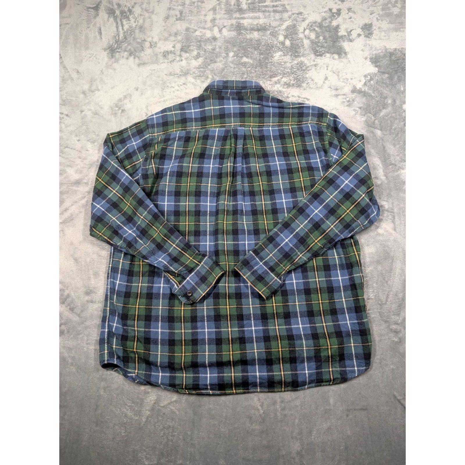 Vintage LL Bean Shirt Mens Large Blue Green Plaid Flannel Long Sleeve Button Up Casual Size US L / EU 52-54 / 3 - 6 Thumbnail