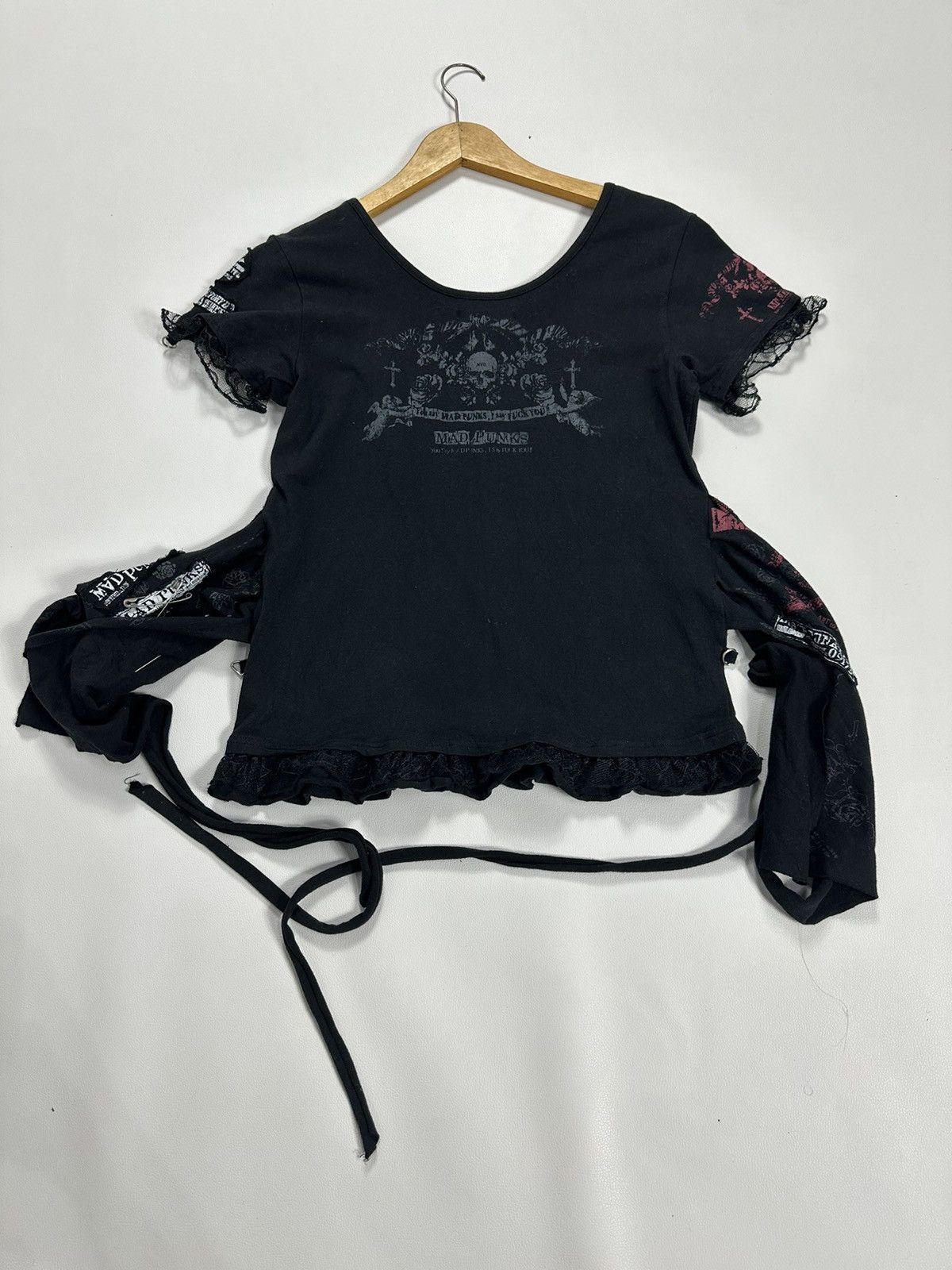 Japanese Brand Mad Punk Beautiful Rock Star Skull angel art Tshirt Size L / US 10 / IT 46 - 6 Thumbnail