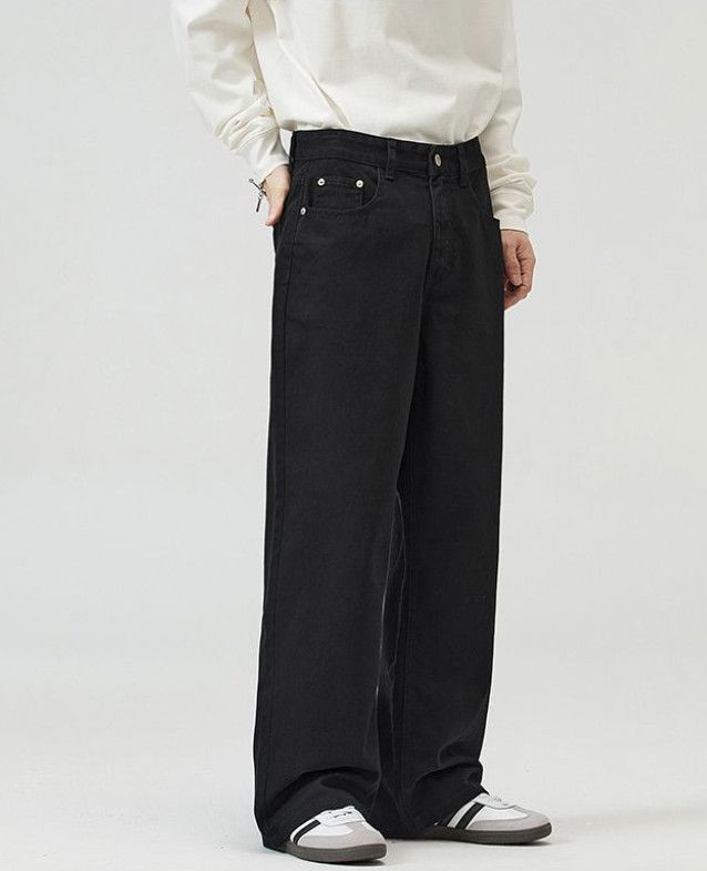 Japanese Brand Men's Baggy American Casual Loose Straight Wide Leg Jeans Size US 32 / EU 48 - 3 Thumbnail
